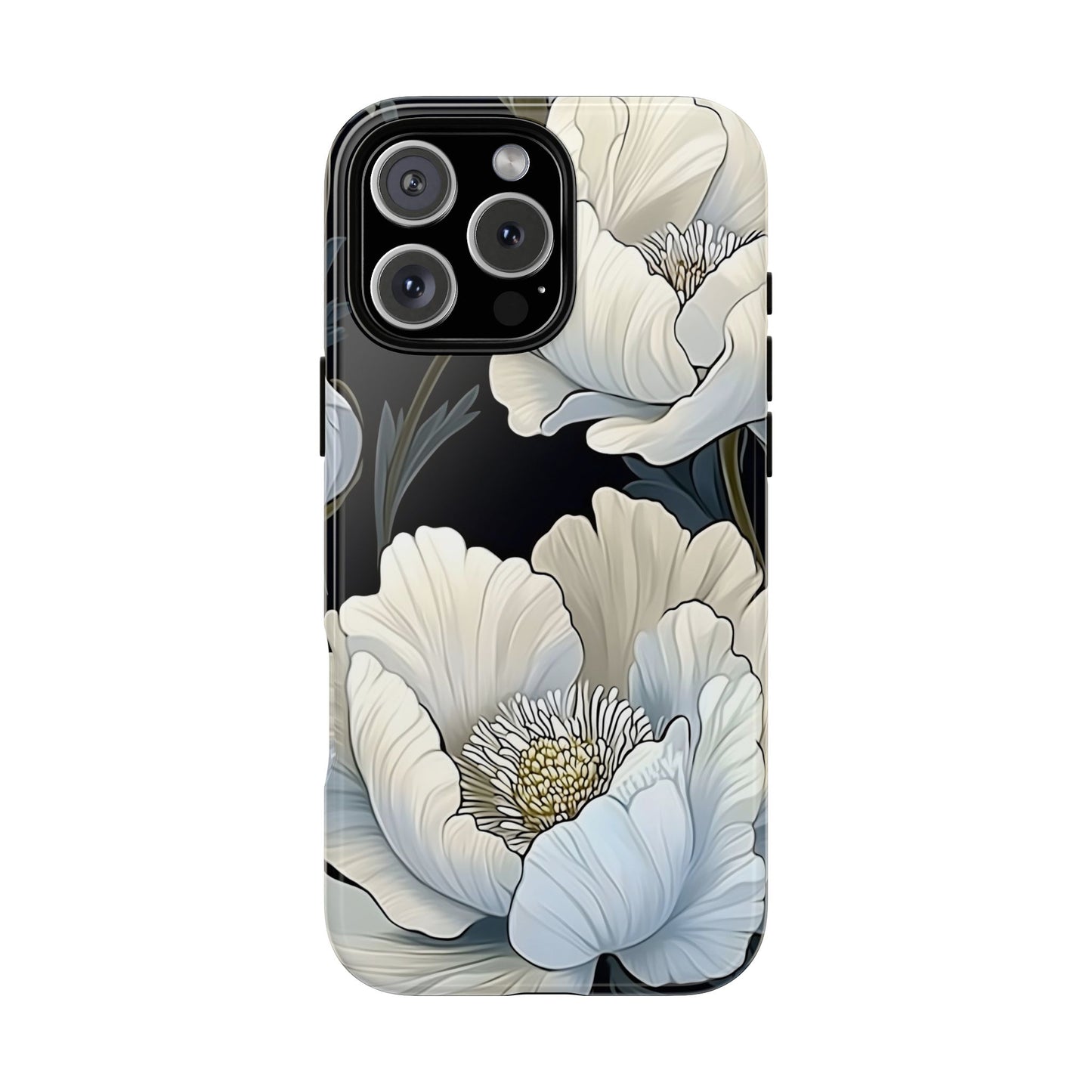 Floral Phone Case, Tough Cases for Women, Stylish Phone Cover, Floral Design Phone Protector, Nature Inspired Tech Accessories