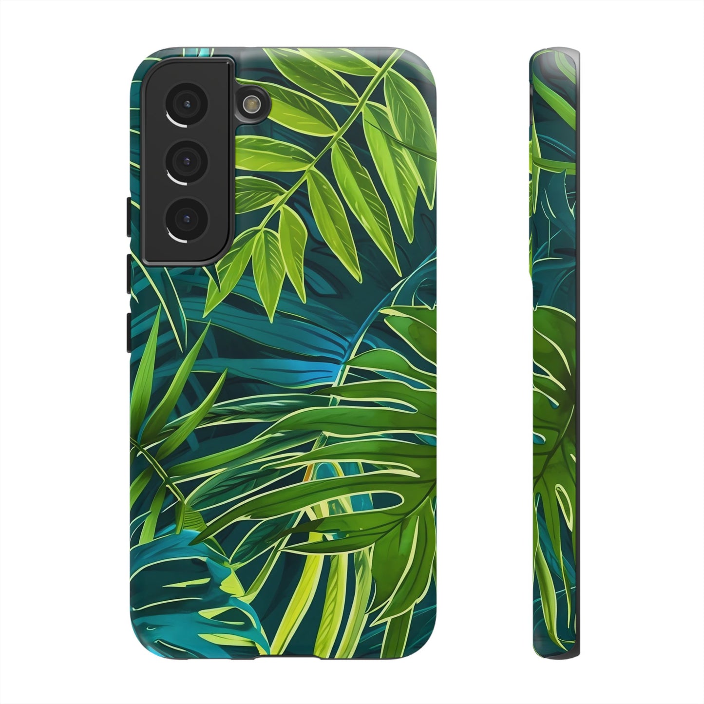 Tropical Phone Case - Durable Green Leaf Design, Eco-Friendly Gift, Trendy Accessory, Nature Lover's Case, Summer Vibes