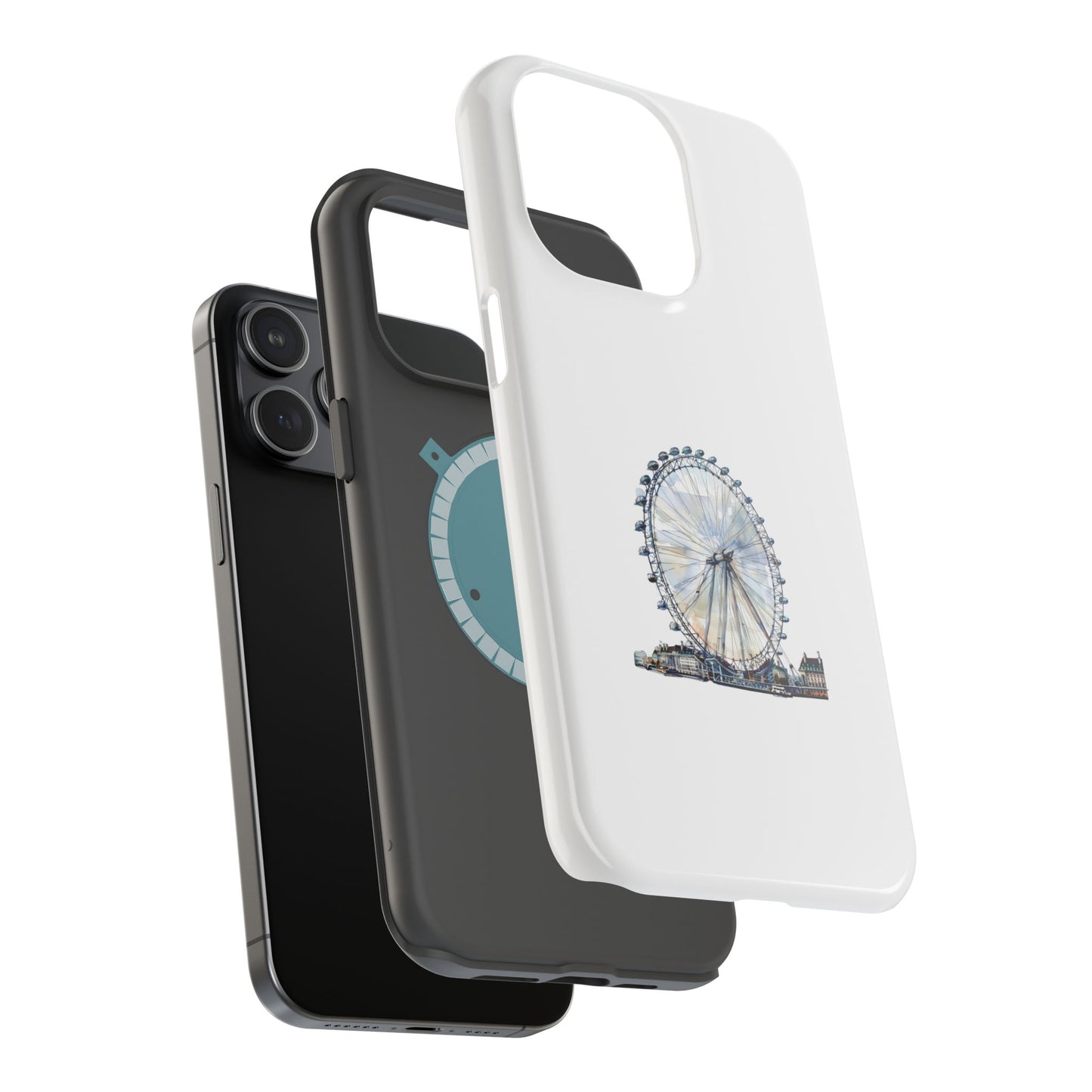 Stylish Magnetic Phone Cases with London Eye Design, Custom Phone Covers, Unique Gift for Travelers, Chic Electronic Accessories