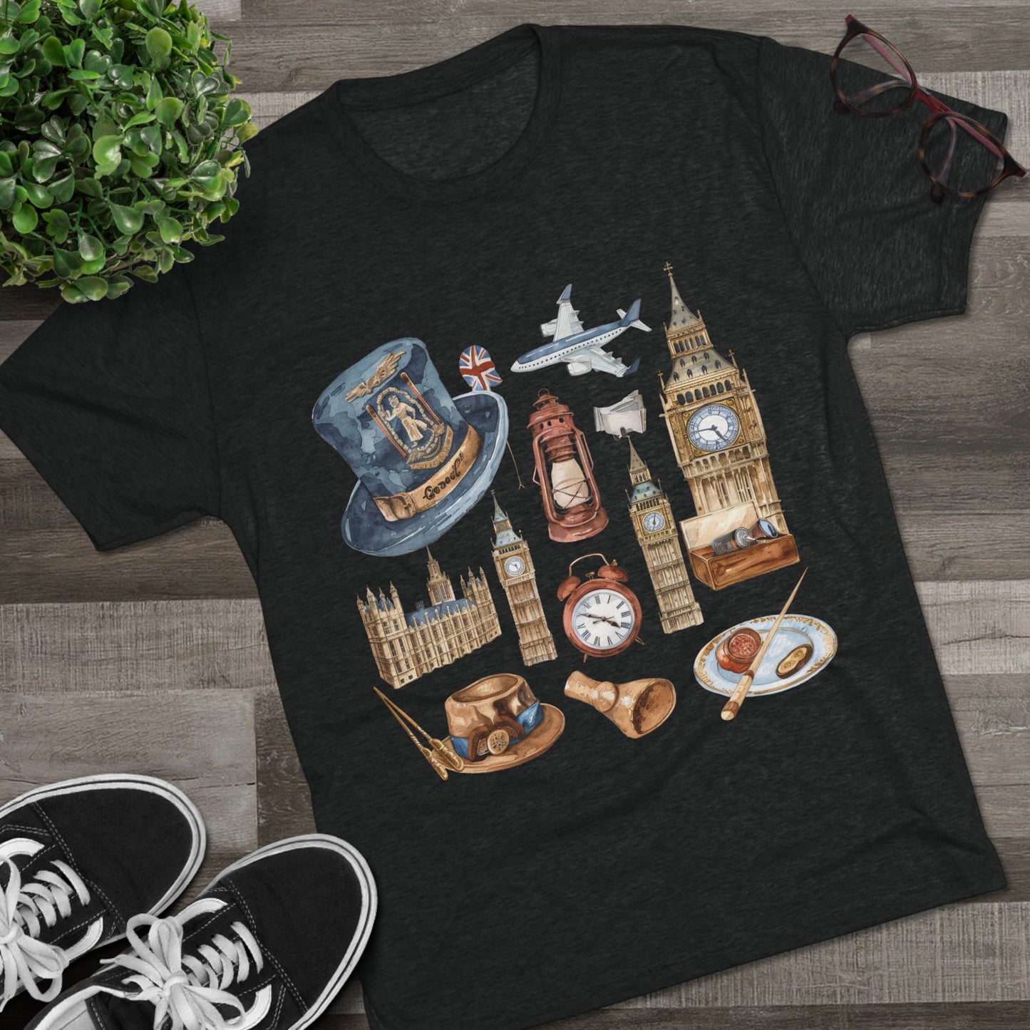 Vintage England Classy Unisex Tri-Blend Crew Tee