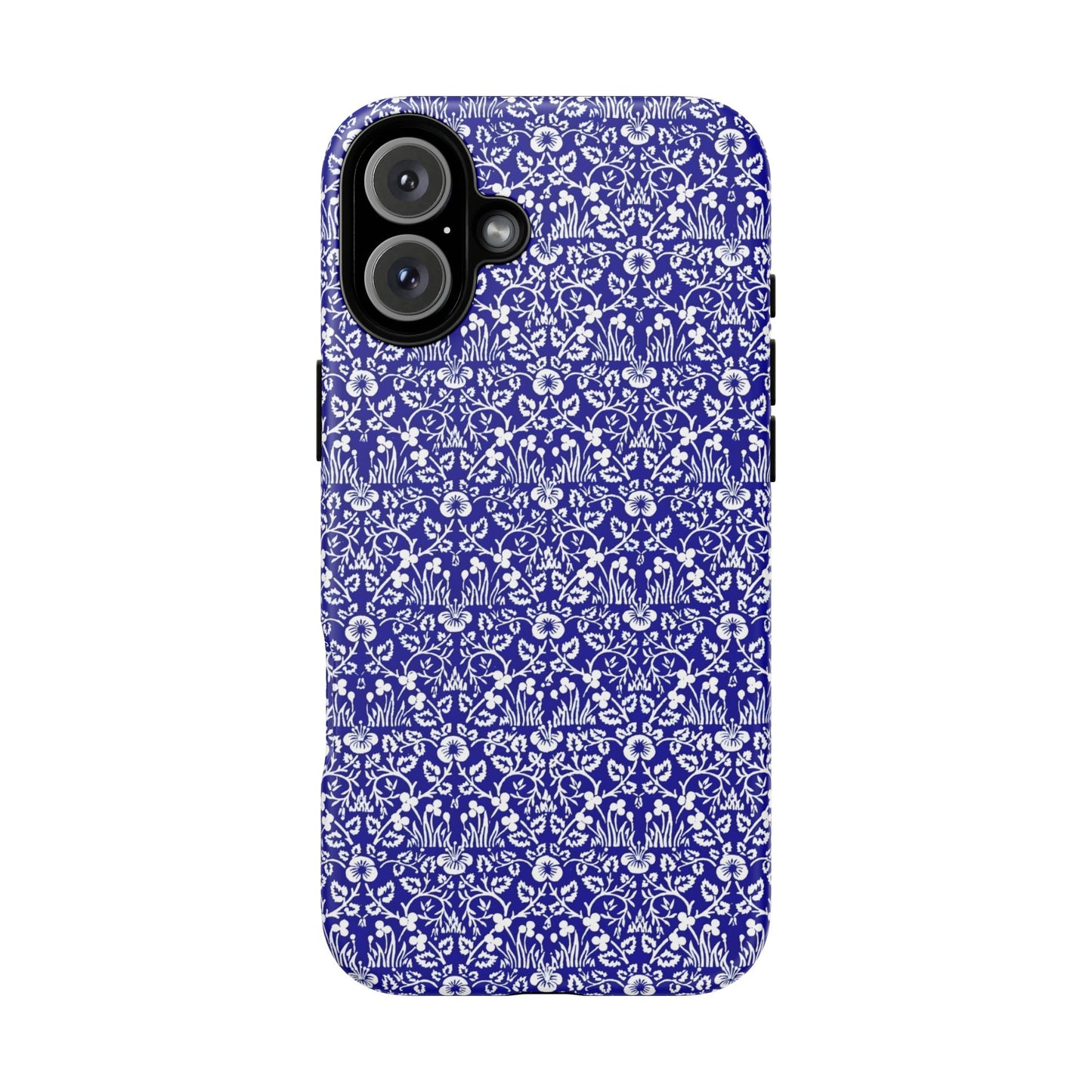Elegant Floral Phone Case - Tough Cases, Blue Floral Design, Stylish Phone Accessory, Unique Gift, Modern Tech Protection