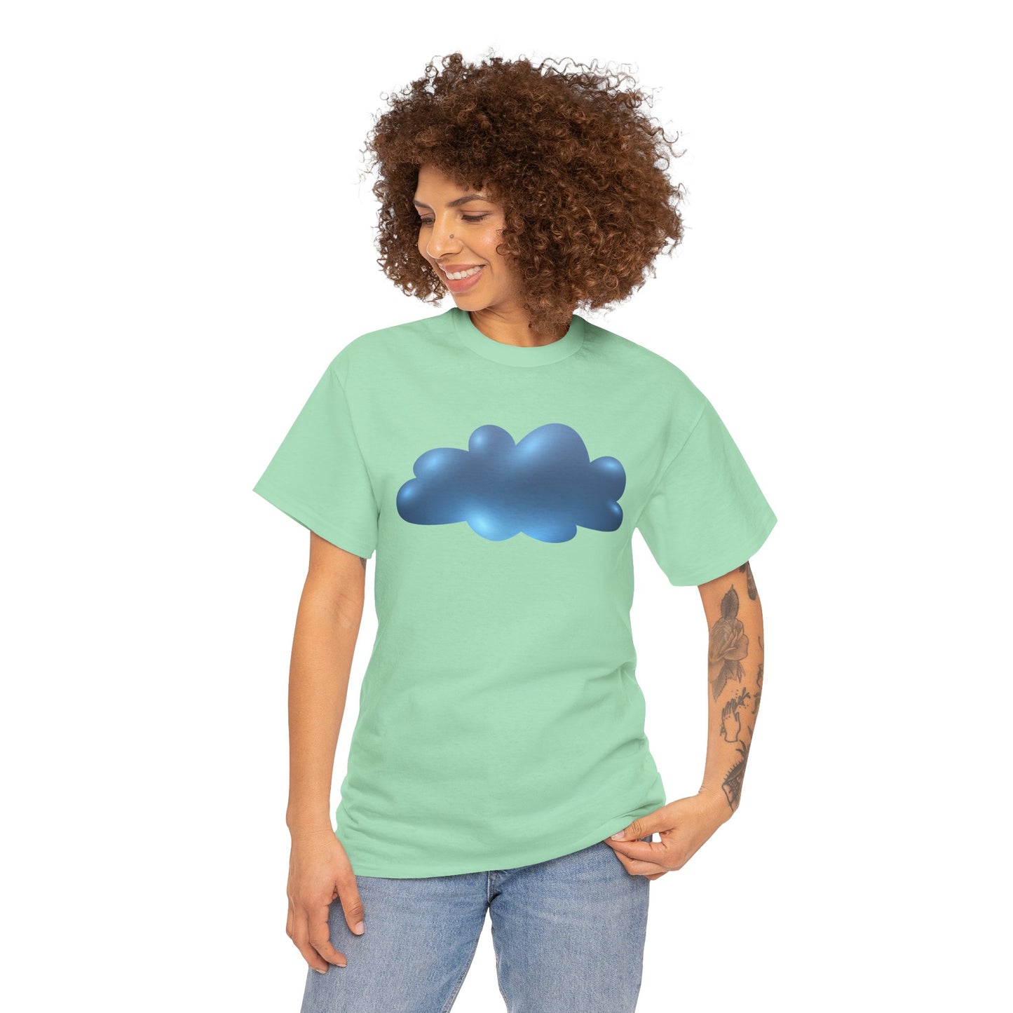 Unisex Heavy Cotton Tee - Serene Cloudscape