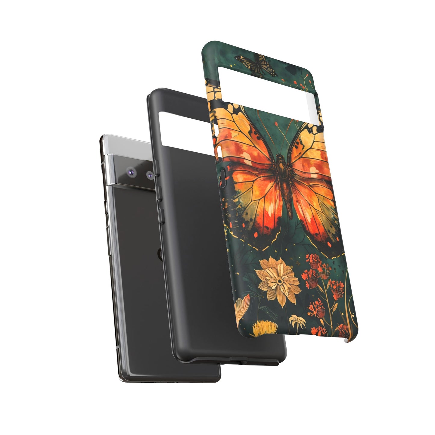 Butterfly Phone Case – Tough Cases for Nature Lovers, Floral Design, Butterfly Art, Unique Gift, Eco-Friendly Protection