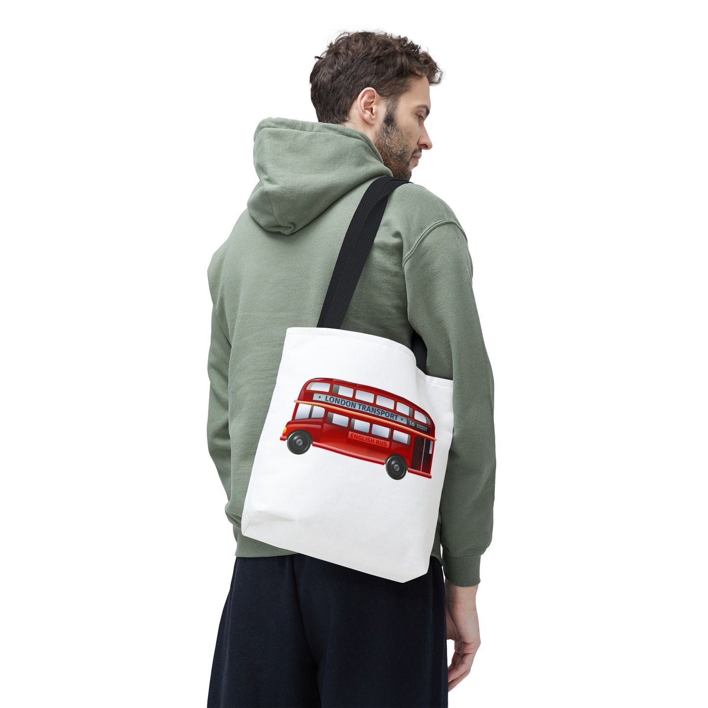 London Bus Tote Bag, City Traveler Bag, Eco-Friendly Shopping Tote, Unique Gift for London Lovers, Commuter Bag, Fun Design