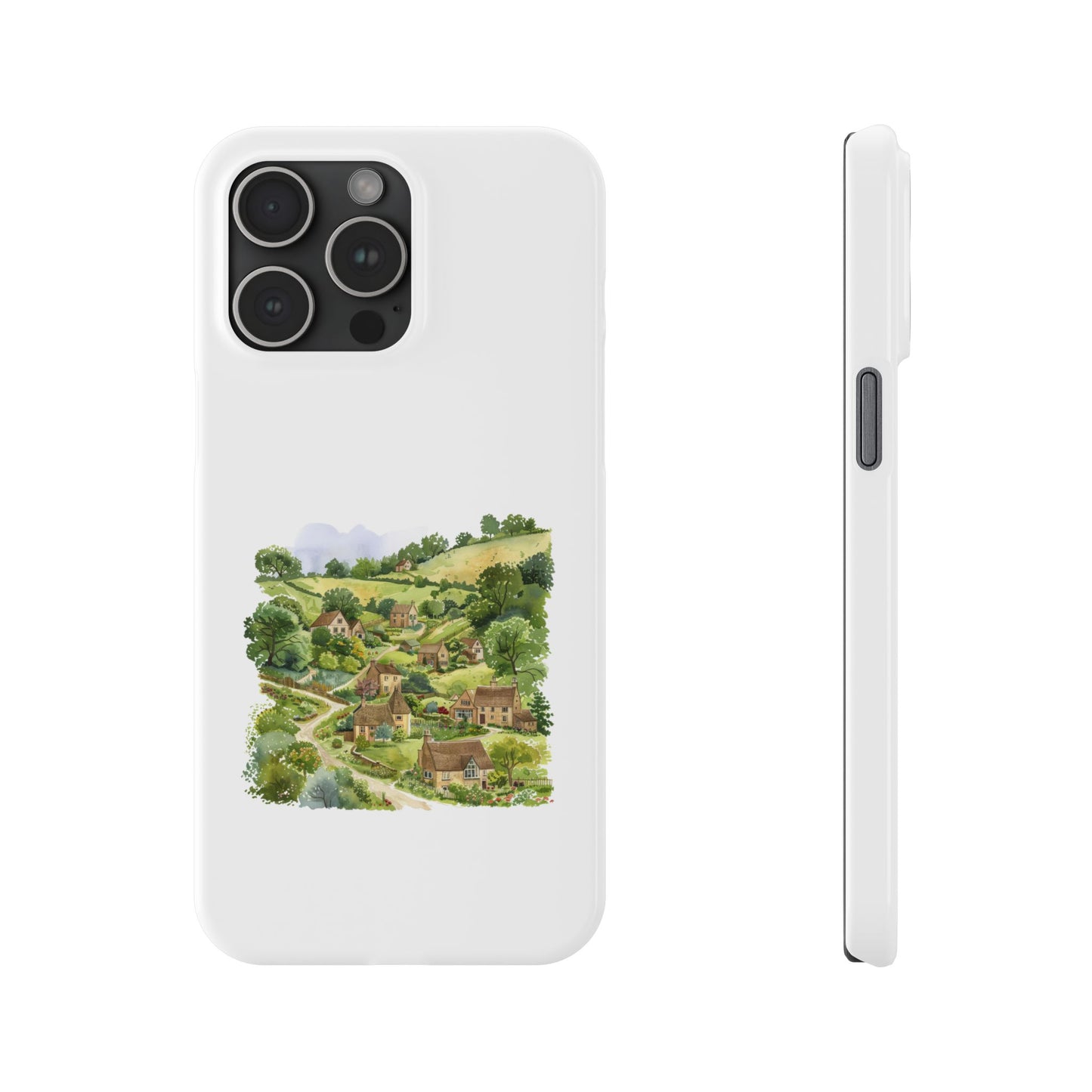 Charming Village Slim Phone Cases - Farmhouse Aesthetic, Rural Life Decor, Nature Gift, Perfect for Travelers