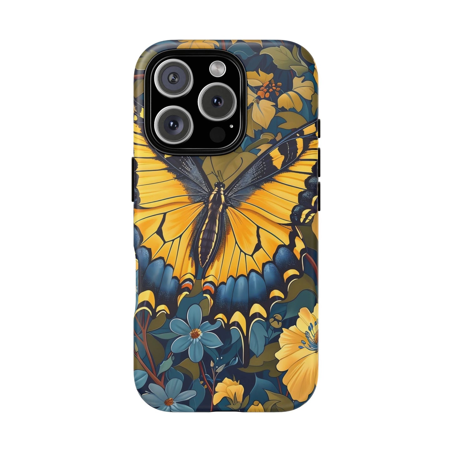 Colorful Butterfly Phone Case, Floral Design, Tough Cases, Protective Cover, Gifts for Nature Lovers, Birthday Present