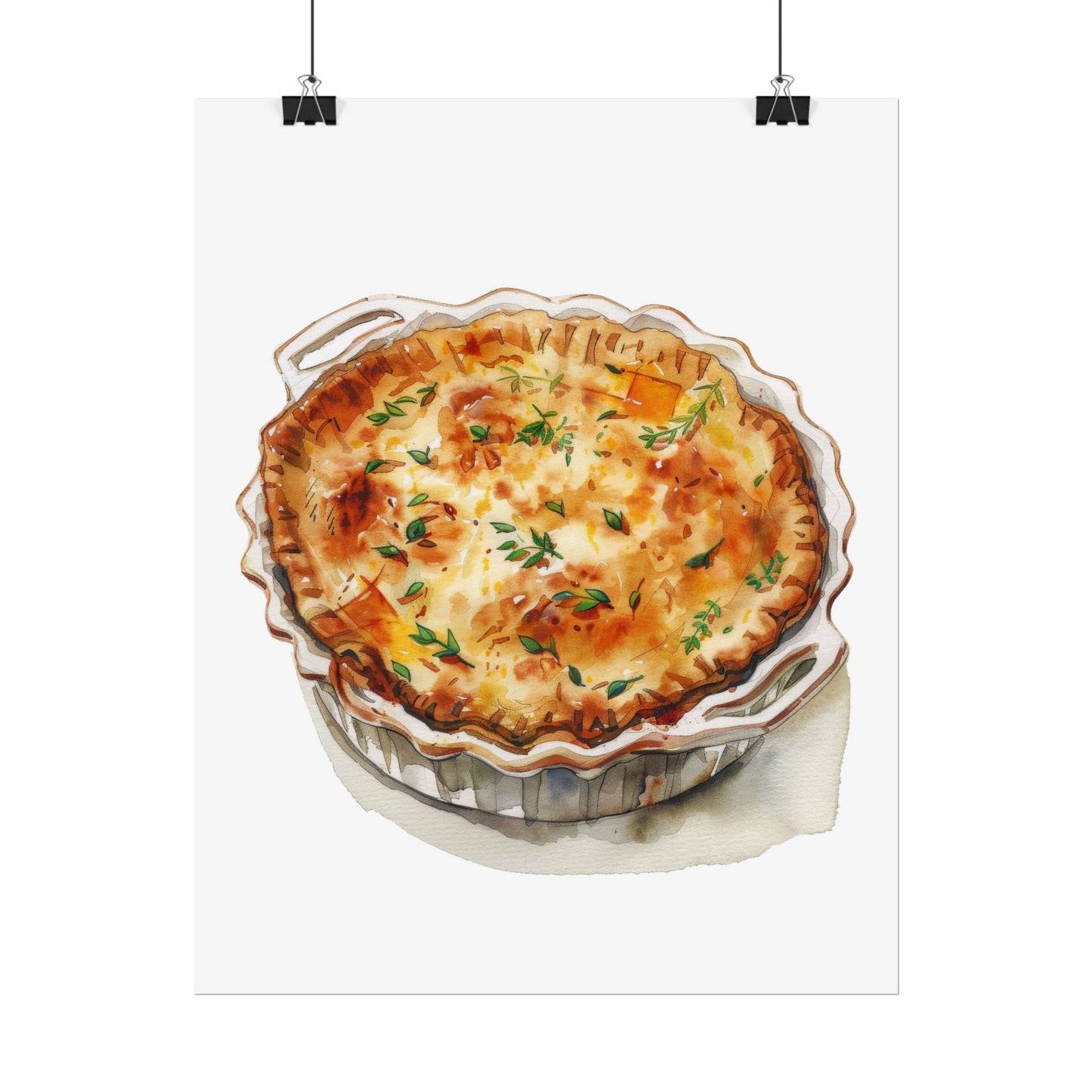 Delicious Quiche Rolled Posters for Kitchen Decor, Culinary Art, Foodie Wall Art, Gift for Chefs, Cooking Enthusiasts, Home Decor