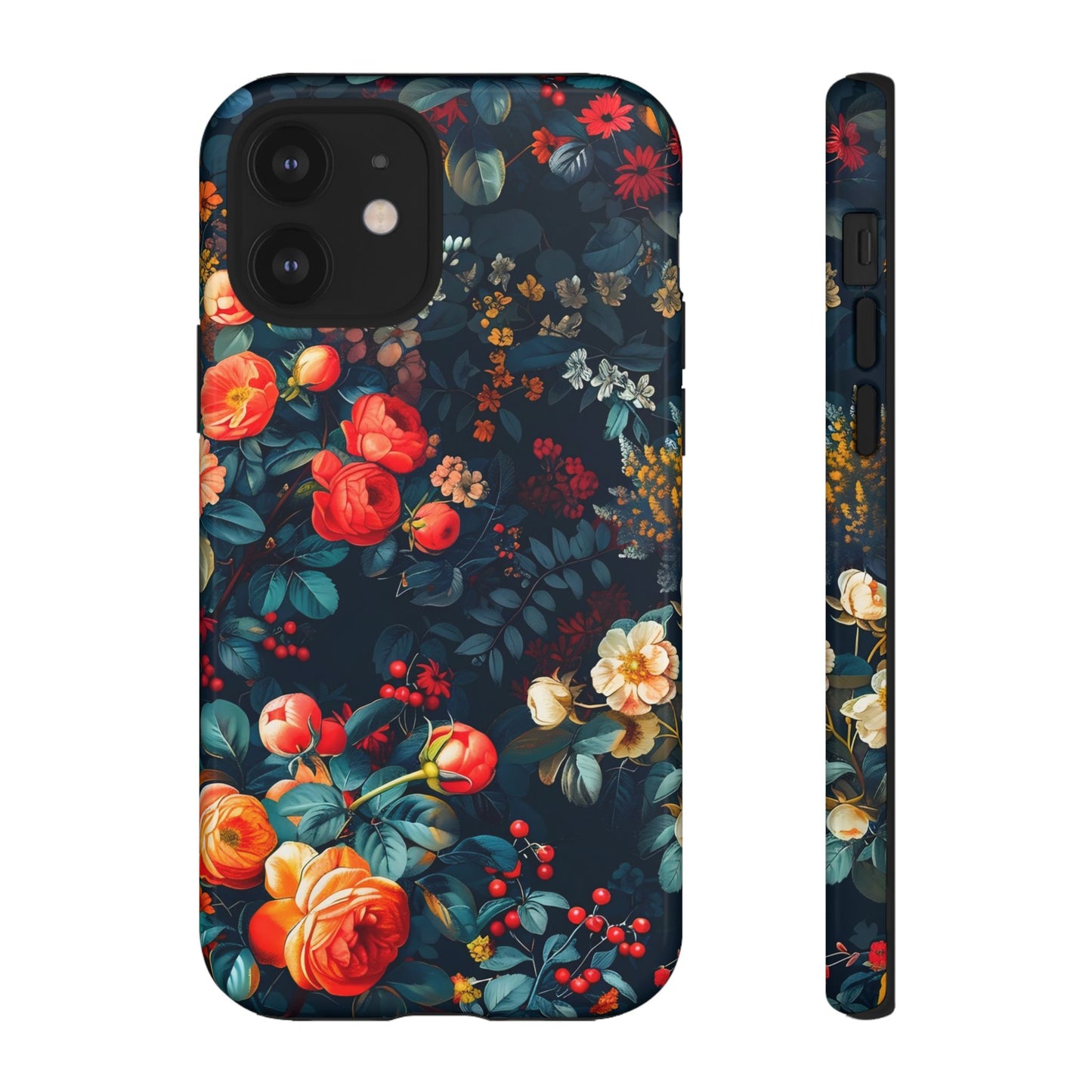 Floral Phone Case - Tough Cases, iPhone Protection, Elegant Floral Design, Gift for Her, Stylish Tech Accessory