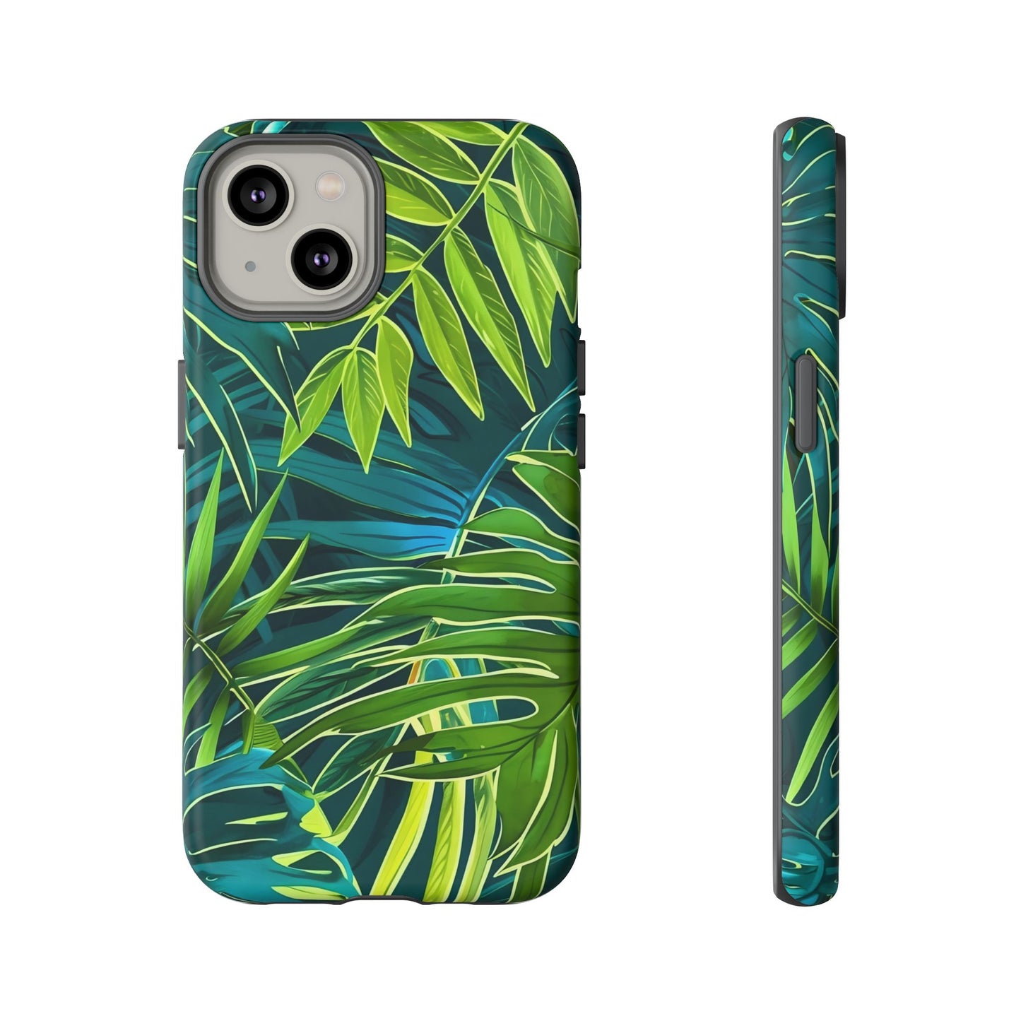 Tropical Phone Case - Durable Green Leaf Design, Eco-Friendly Gift, Trendy Accessory, Nature Lover's Case, Summer Vibes