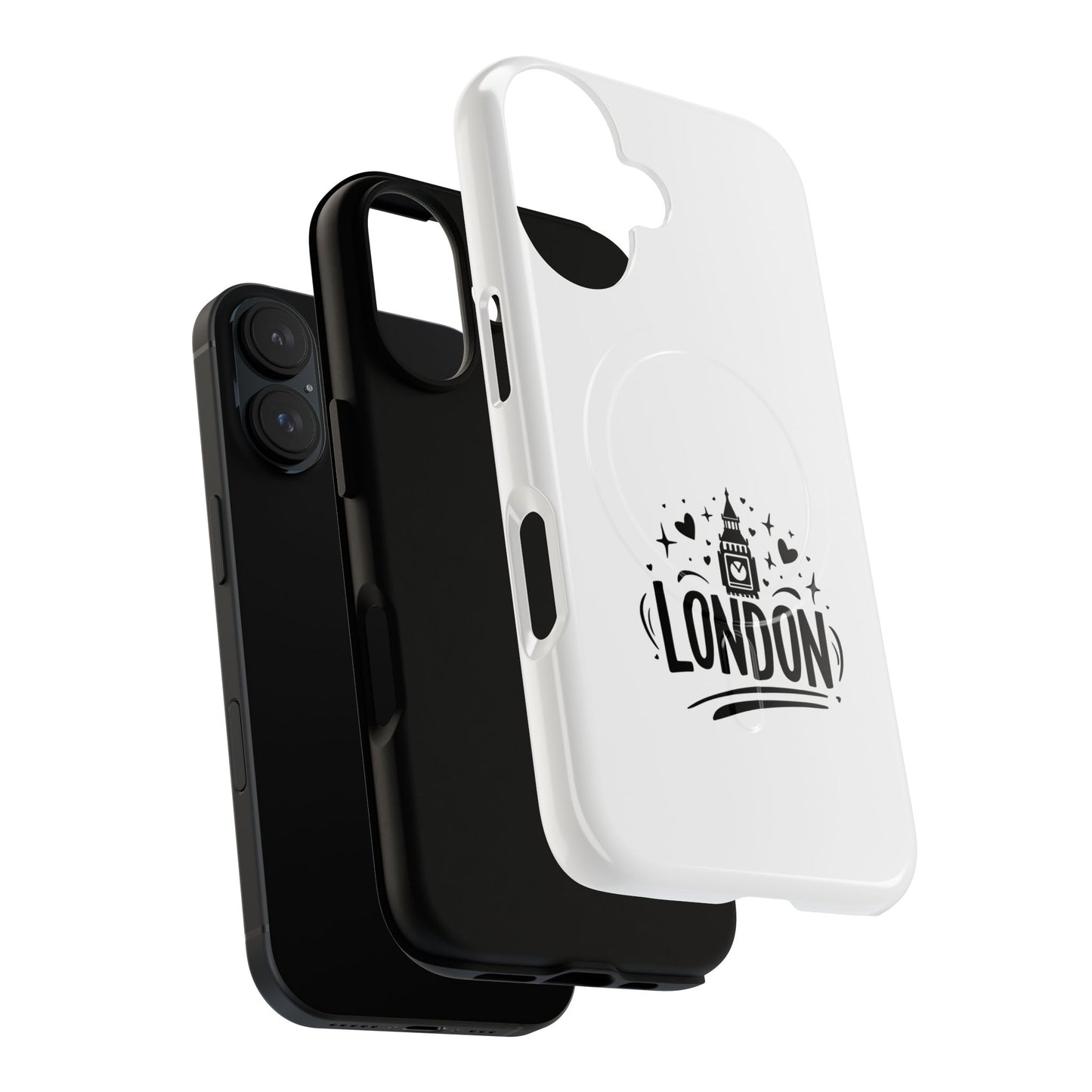 Stylish London-themed Magnetic Phone Case - Durable Protection, Perfect Gift, Unique Design, Travel Accessory, Personalized Cell Cover