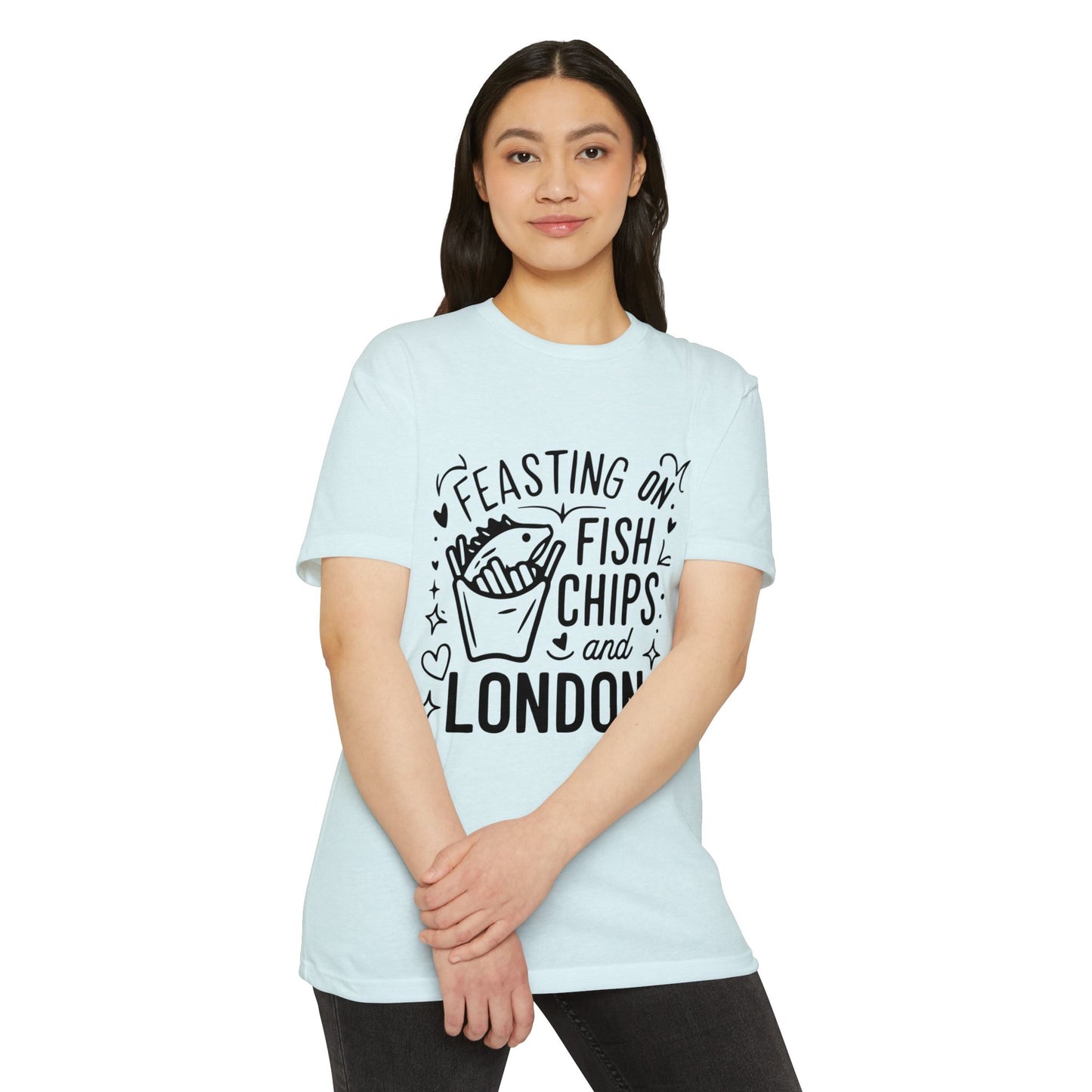 Unisex CVC Jersey T-shirt - Fish Chips and London