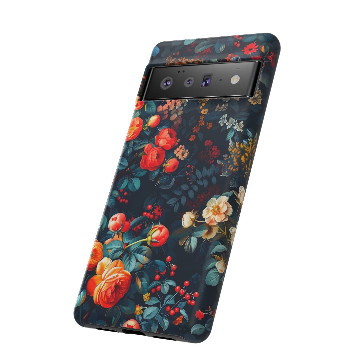 Floral Phone Case - Tough Cases, iPhone Protection, Elegant Floral Design, Gift for Her, Stylish Tech Accessory