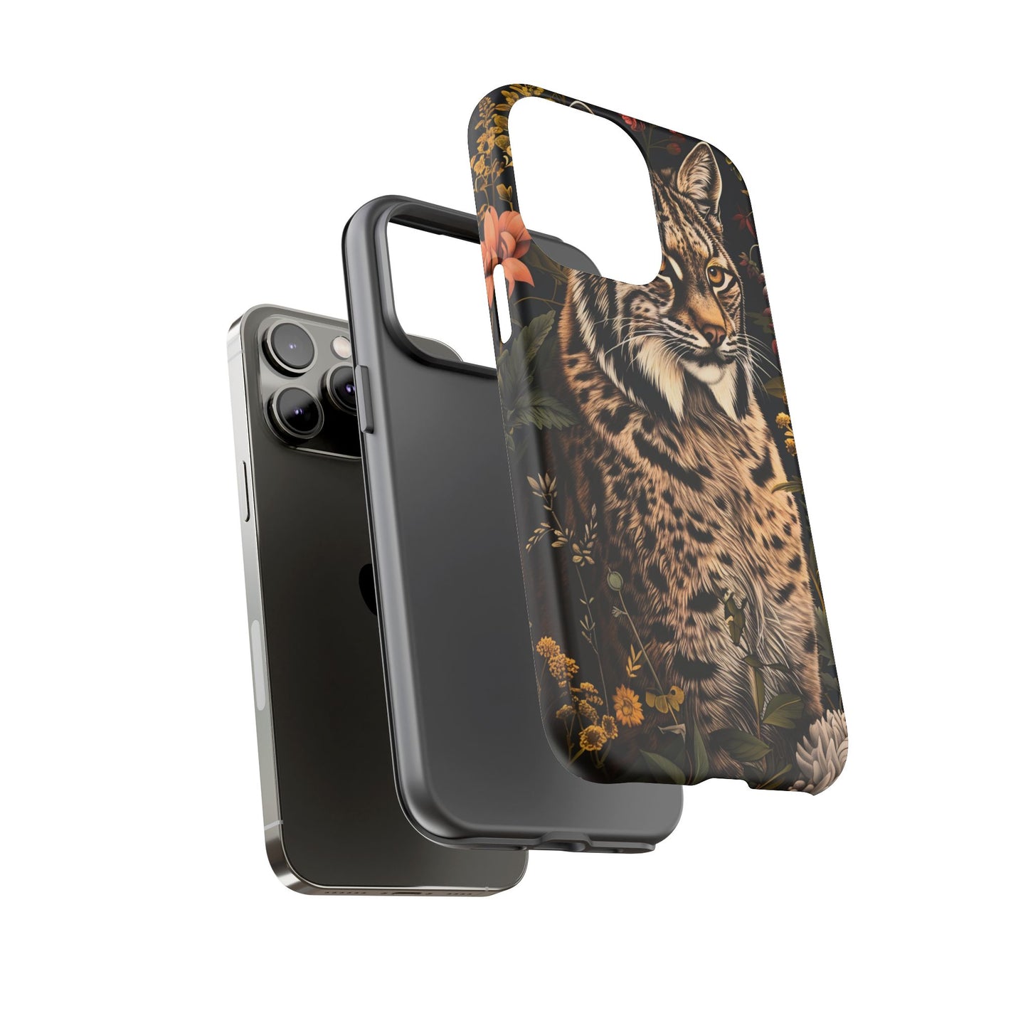 Wildlife Phone Case with Lynx Design, Tough Cases, Animal Lovers Gift, Nature Inspired Accessories, Unique Tech Protection