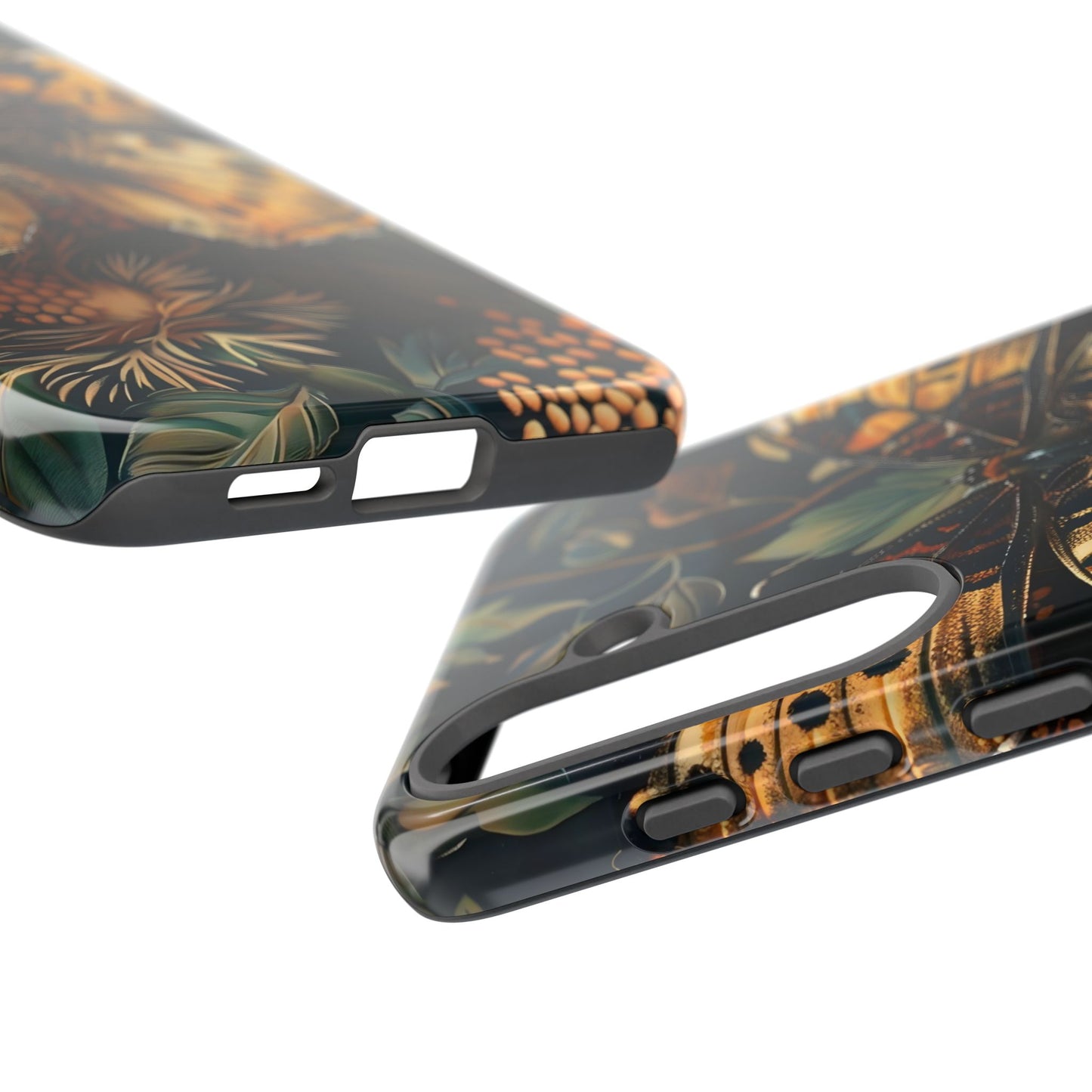 Butterfly Floral Phone Case, Tough Cases, Protective Cover, Unique Gift, Nature Lover, Art Print, Spring Decor