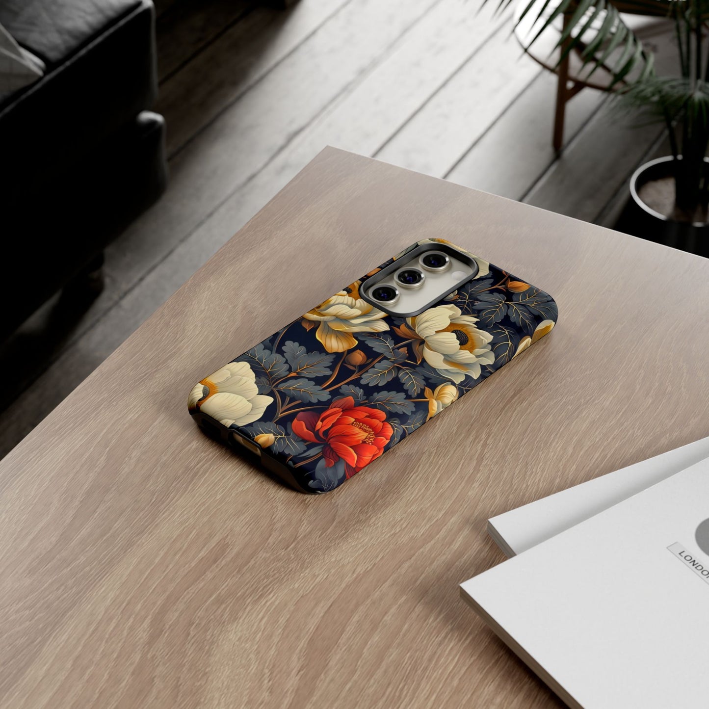 Floral Phone Case - Tough Cases, Stylish Mobile Cover, Flower Design, Holiday Gift, Trendy Accessory, Eco-Friendly Case