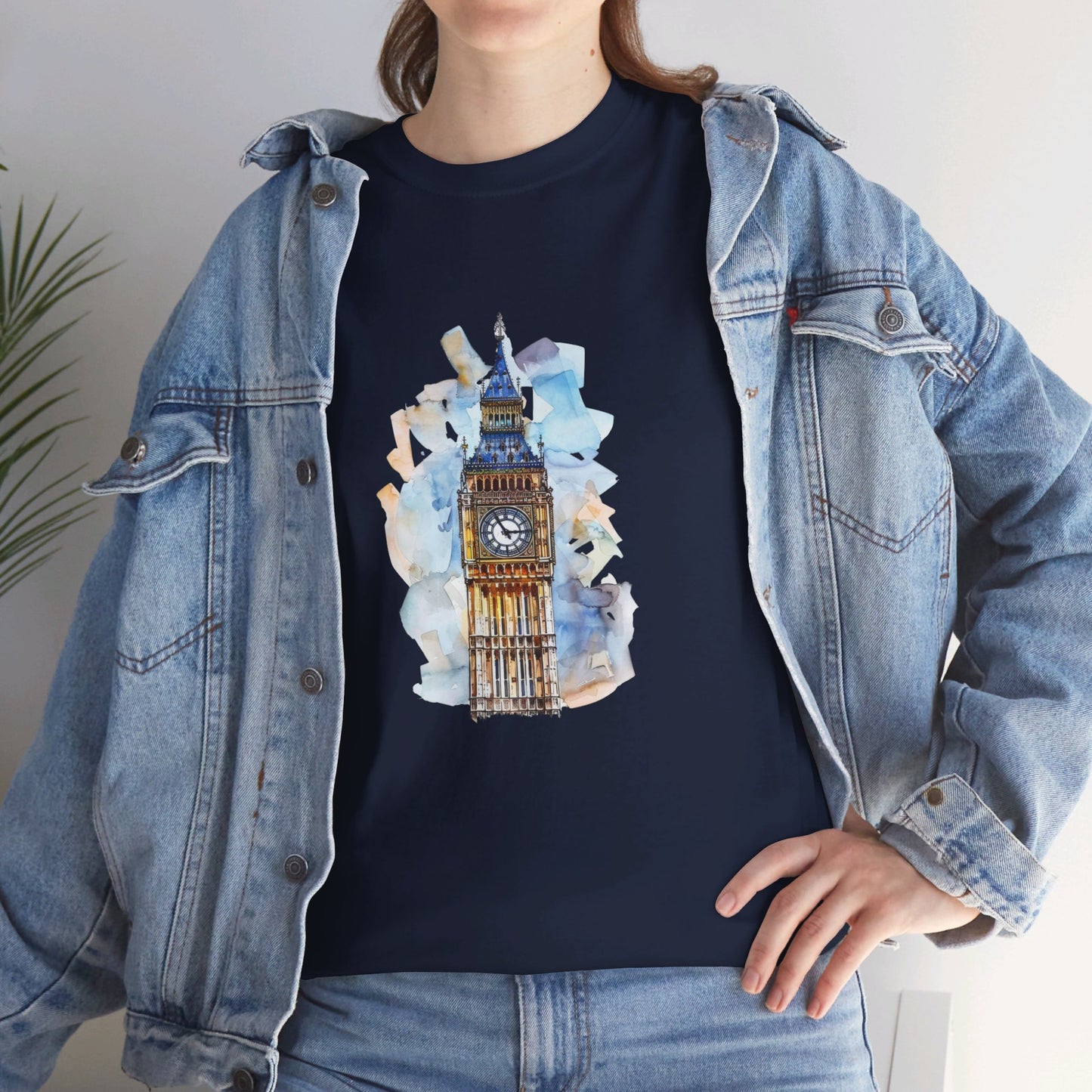 London Clock Tower - Iconic Big Ben Traditional Unisex Heavy Cotton T-Shirt