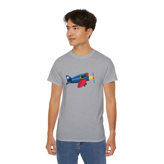 Unisex Ultra Cotton Tee - Retro Aviation Vintage Airplane