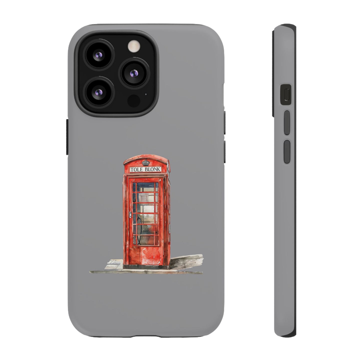 Red Phone Booth Phone Case, Vintage Style Case, Tough Cases for Gifts, Quirky Phone Accessories, Travel Lover's Gift