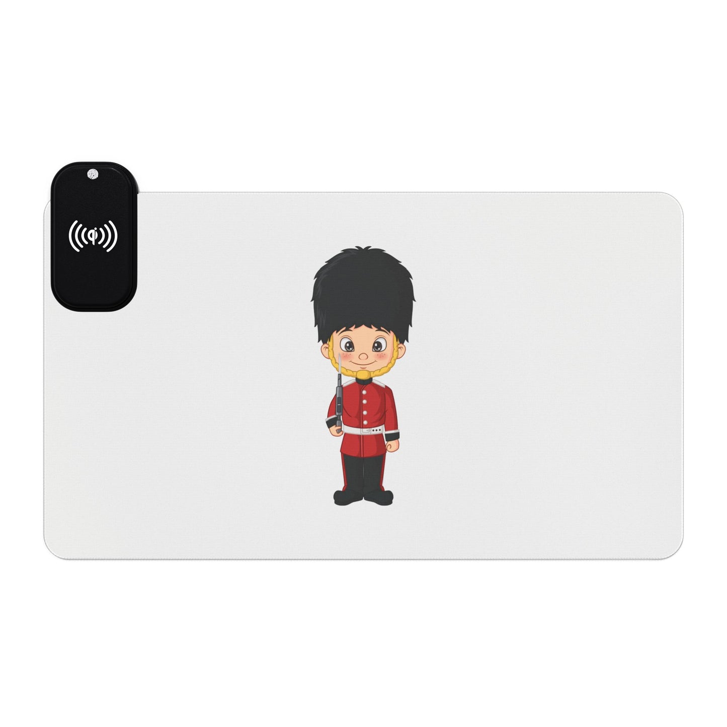 British Queen’s Guard (Child Style) - LED Gaming Mouse Pad with Wireless Charging, Cartoon Guard Design, Gaming Accessories, Office Decor, Gift for Gamers, Tech Gadgets