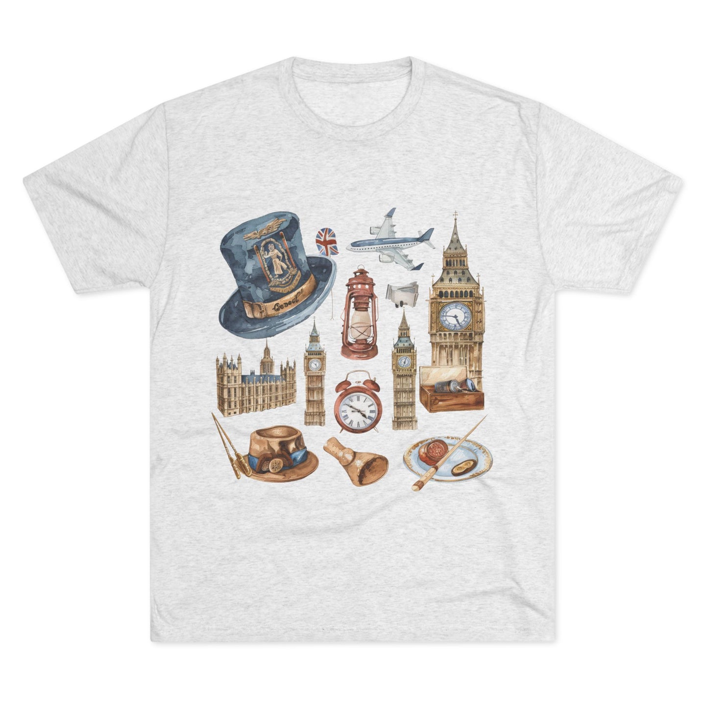Vintage England Classy Unisex Tri-Blend Crew Tee