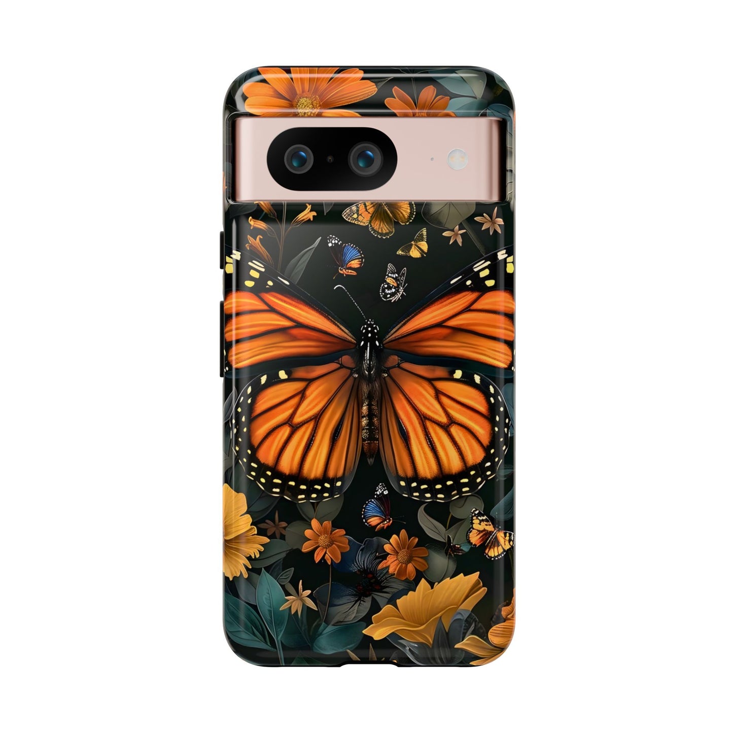 Monarch Butterfly Phone Case, Tough Cases, Nature Lover Gift, Floral Mobile Cover, Eco-Friendly Phone Accessory, Butterfly Design
