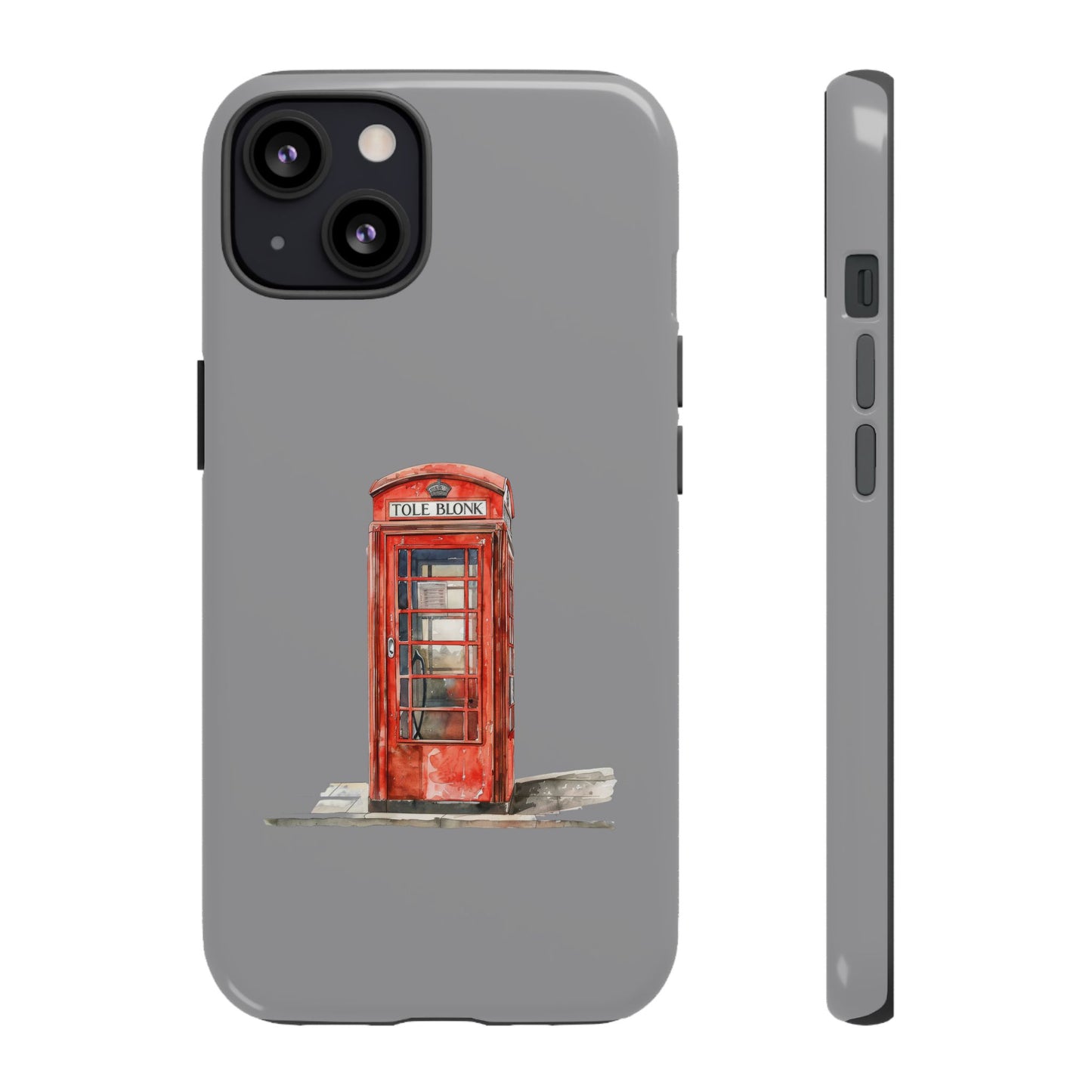 Red Phone Booth Phone Case, Vintage Style Case, Tough Cases for Gifts, Quirky Phone Accessories, Travel Lover's Gift