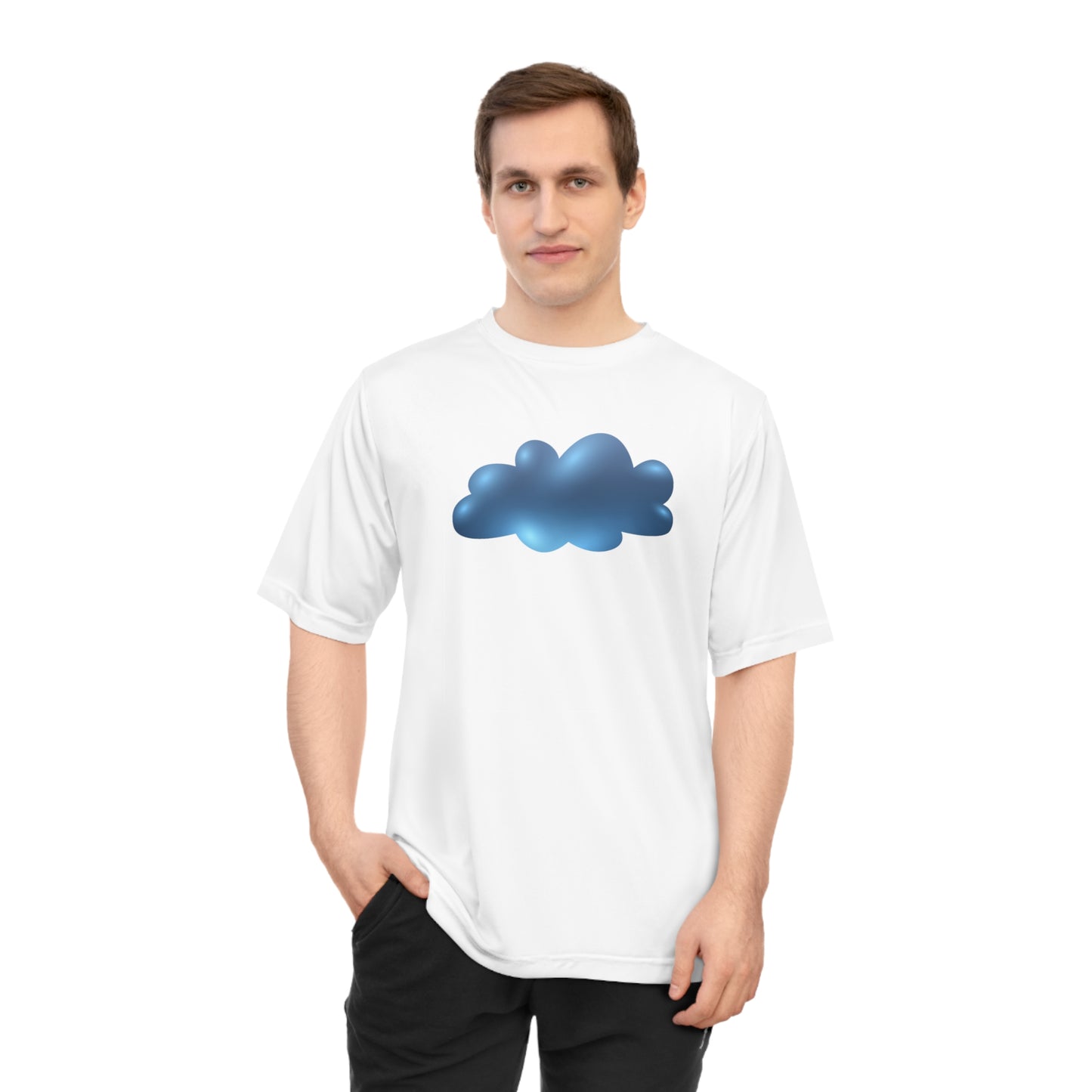 Unisex Zone Performance T-shirt - Whispers in the Sky: Dreamy Cloudscape