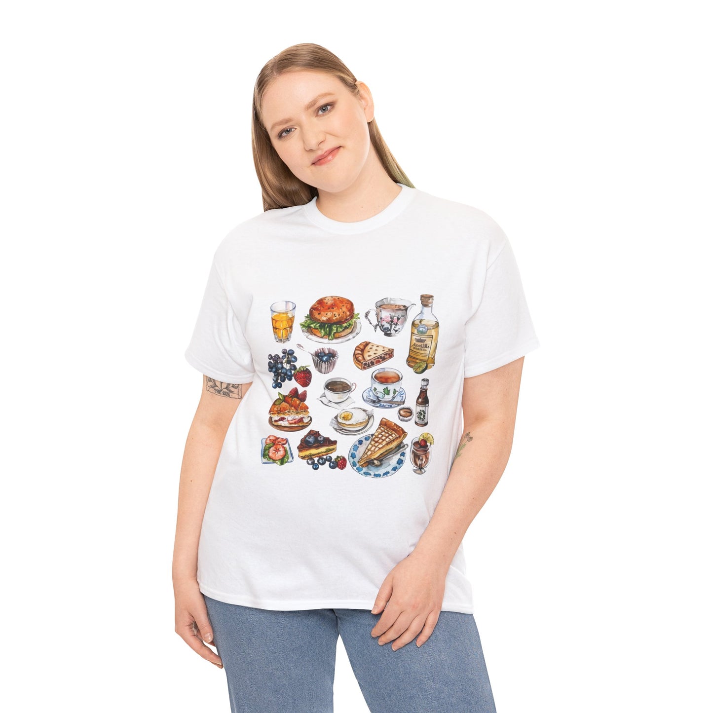 Unisex Heavy Cotton Tee - Heritage and Charm - England's Iconic Symbols