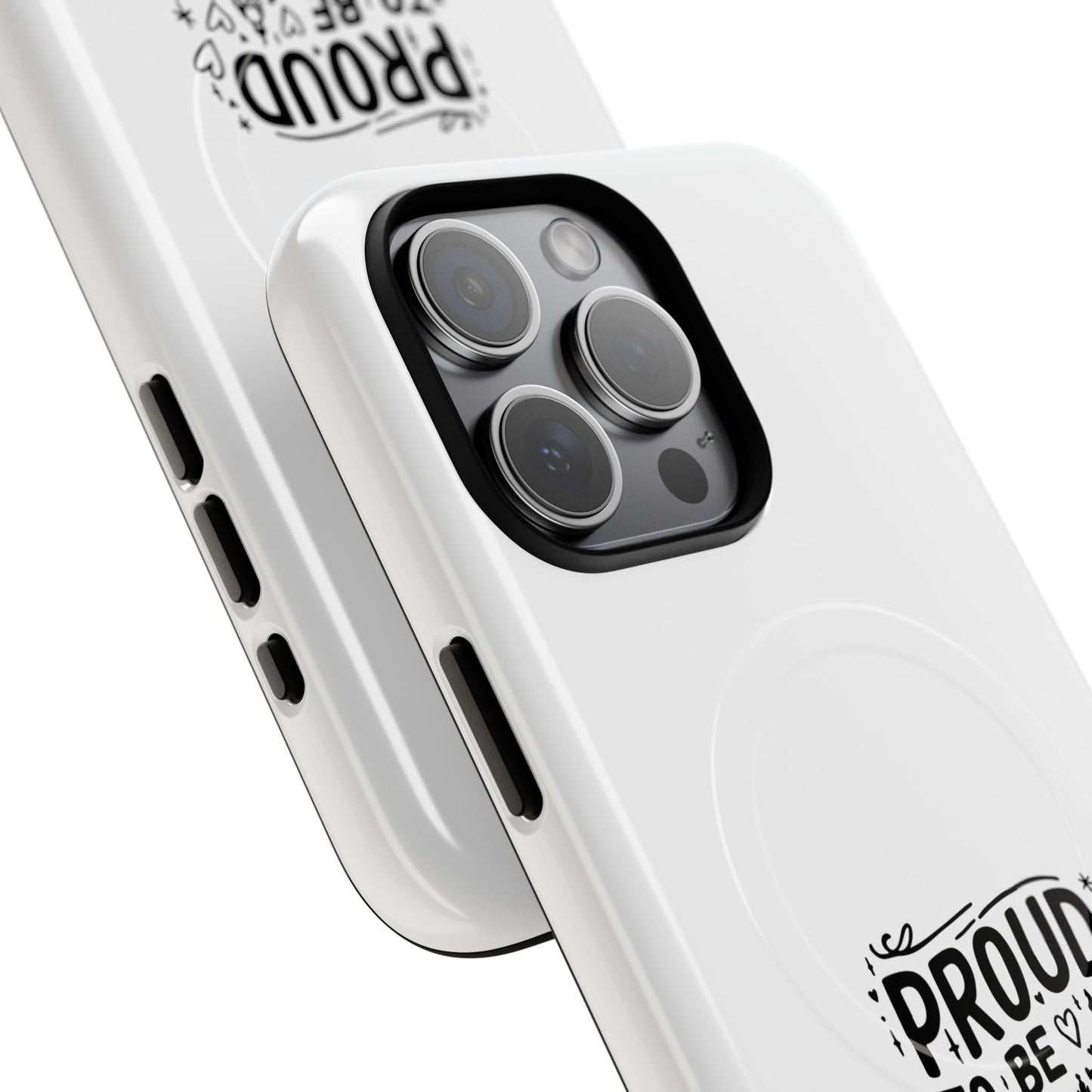 Proud London Magnetic Phone Case, Tough Phone Cover, Gift for Londoners, Travel Souvenir, Black and White Design