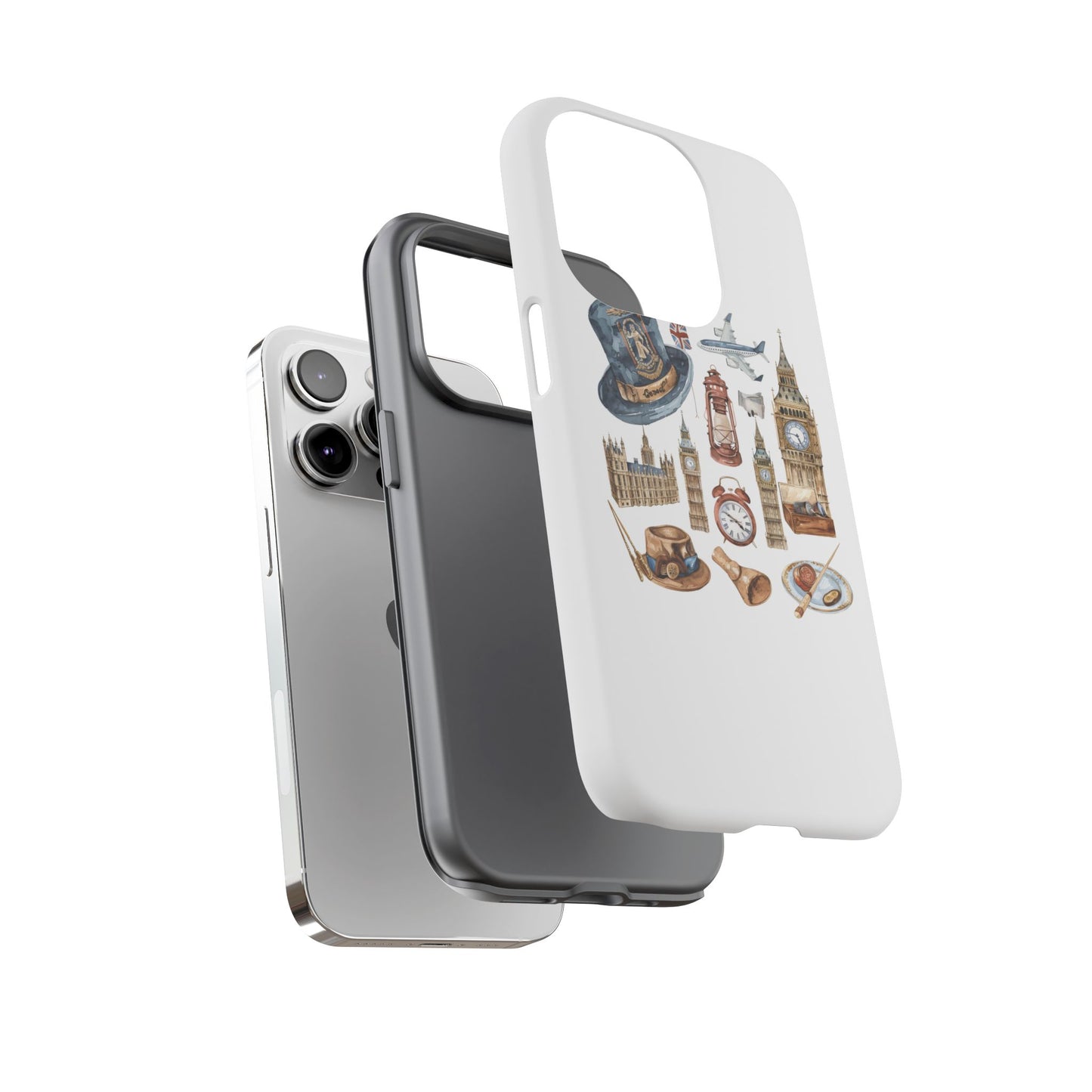 London-Themed Phone Case, Durable iPhone Cover, Gift for Travelers, Unique Cell Phone Accessories, Stylish Gadget Protection