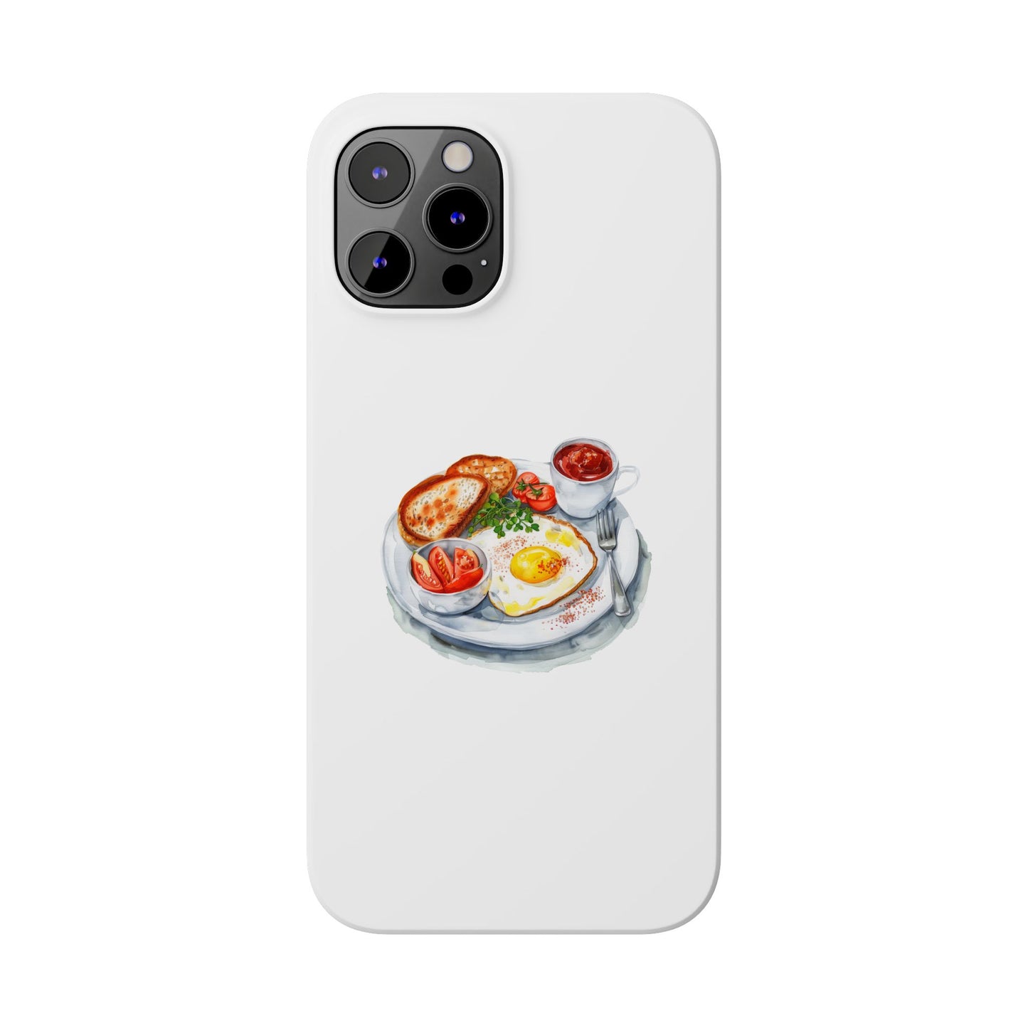 Breakfast Lover Slim Phone Cases, Cute Food Phone Accessories, Coffee Morning Aesthetic, Gift for Foodies, Kitchen Decor Cases
