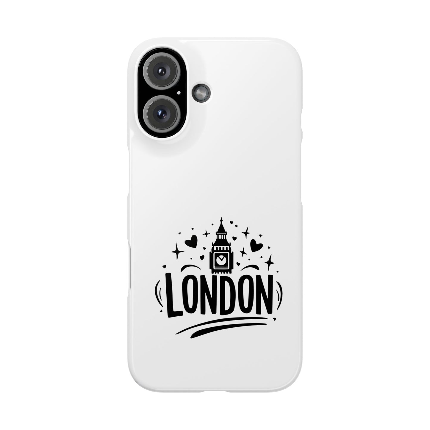 London-Inspired Slim Phone Case, Travel Gift, Custom Phone Cover, Unique Mobile Accessory, London Souvenir, Ideal for Tourists