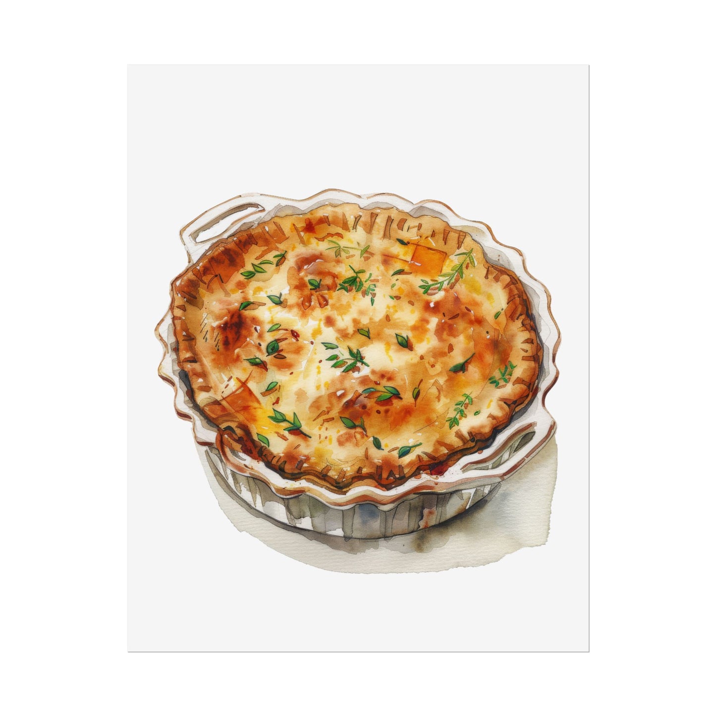 Delicious Quiche Rolled Posters for Kitchen Decor, Culinary Art, Foodie Wall Art, Gift for Chefs, Cooking Enthusiasts, Home Decor