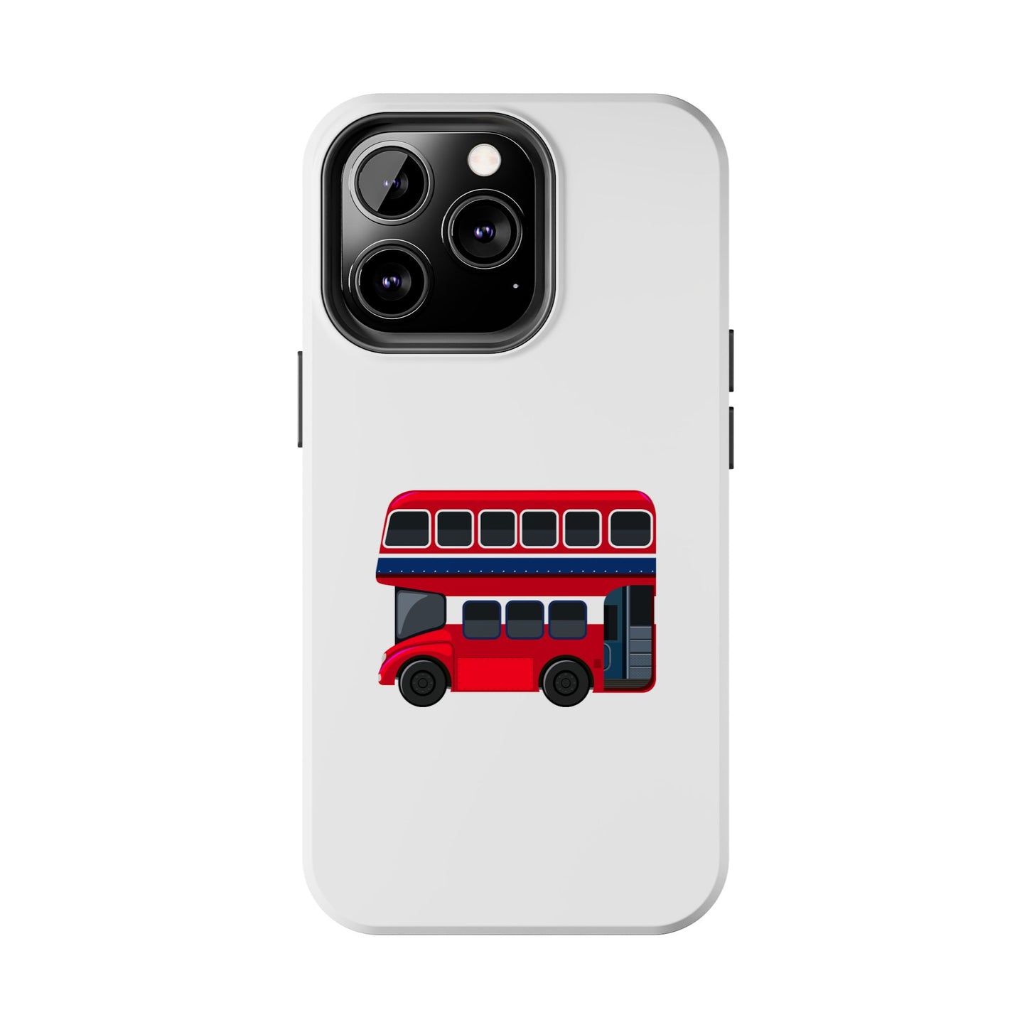 London Double-Decker Bus Tough Phone Case - Durable Design for Adventurers and Travelers
