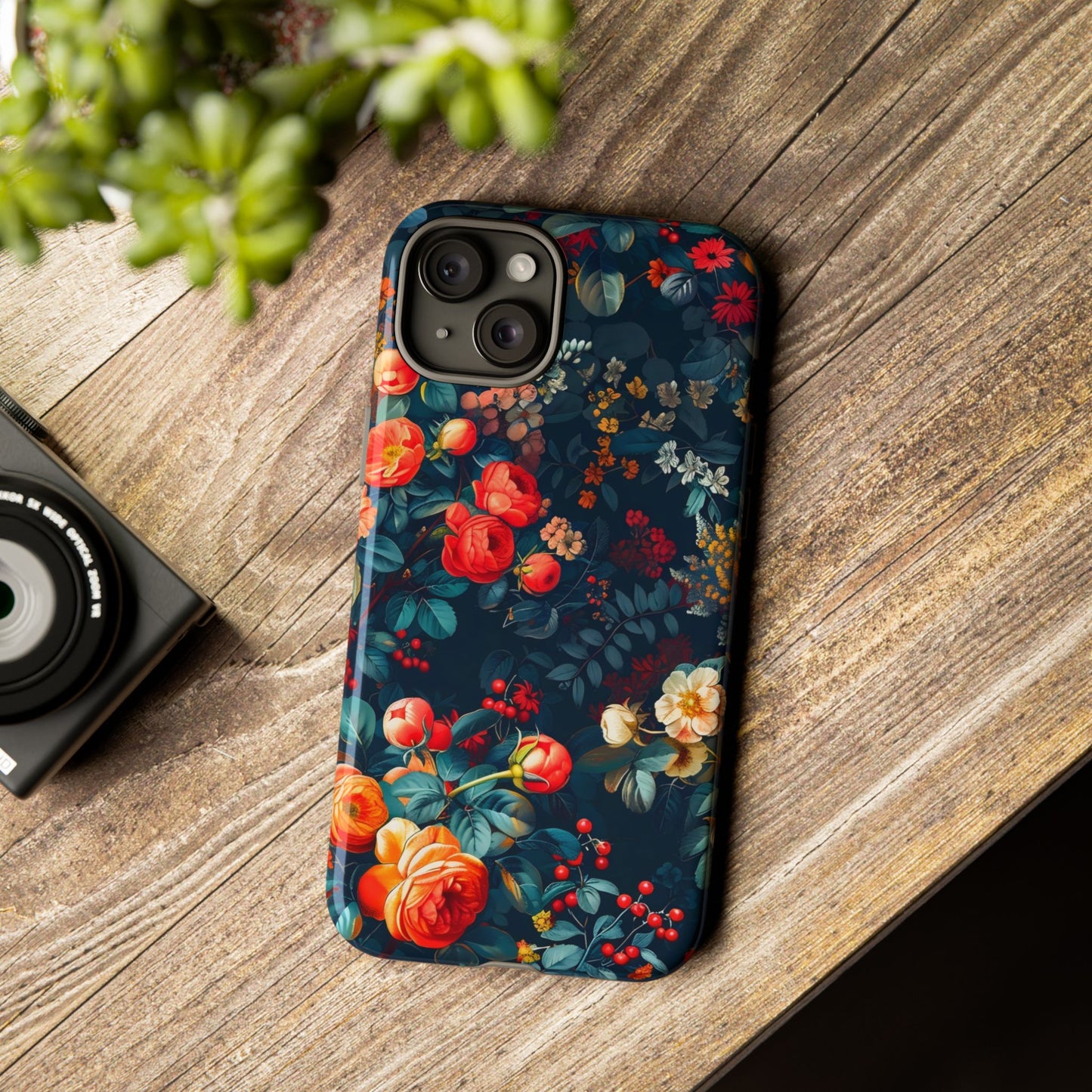 Floral Phone Case - Tough Cases, iPhone Protection, Elegant Floral Design, Gift for Her, Stylish Tech Accessory