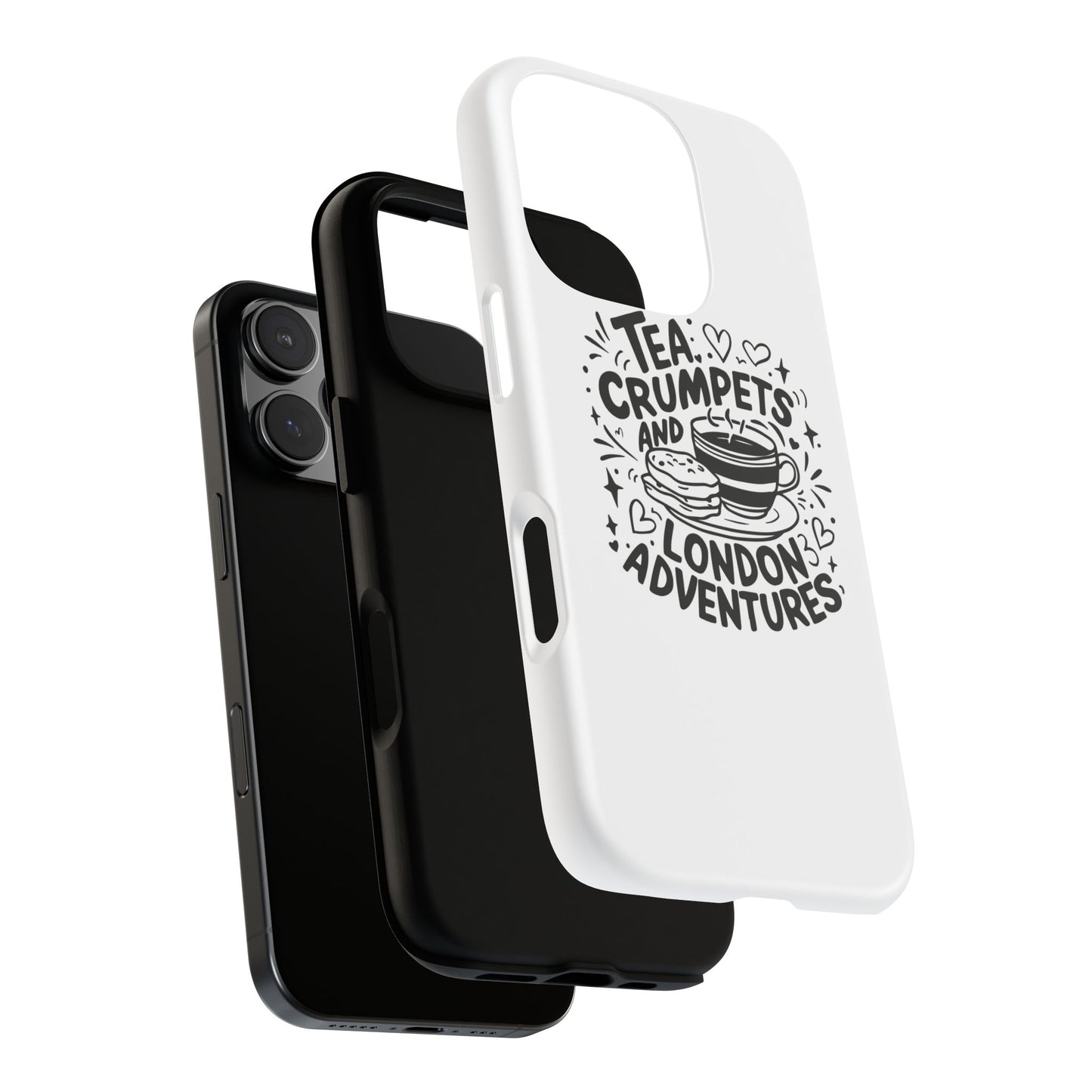 Tea, Crumpets, and London Adventures - Cute Gift for Tea Lovers, London Souvenir, Travel Accessory, Unique Phone Cover