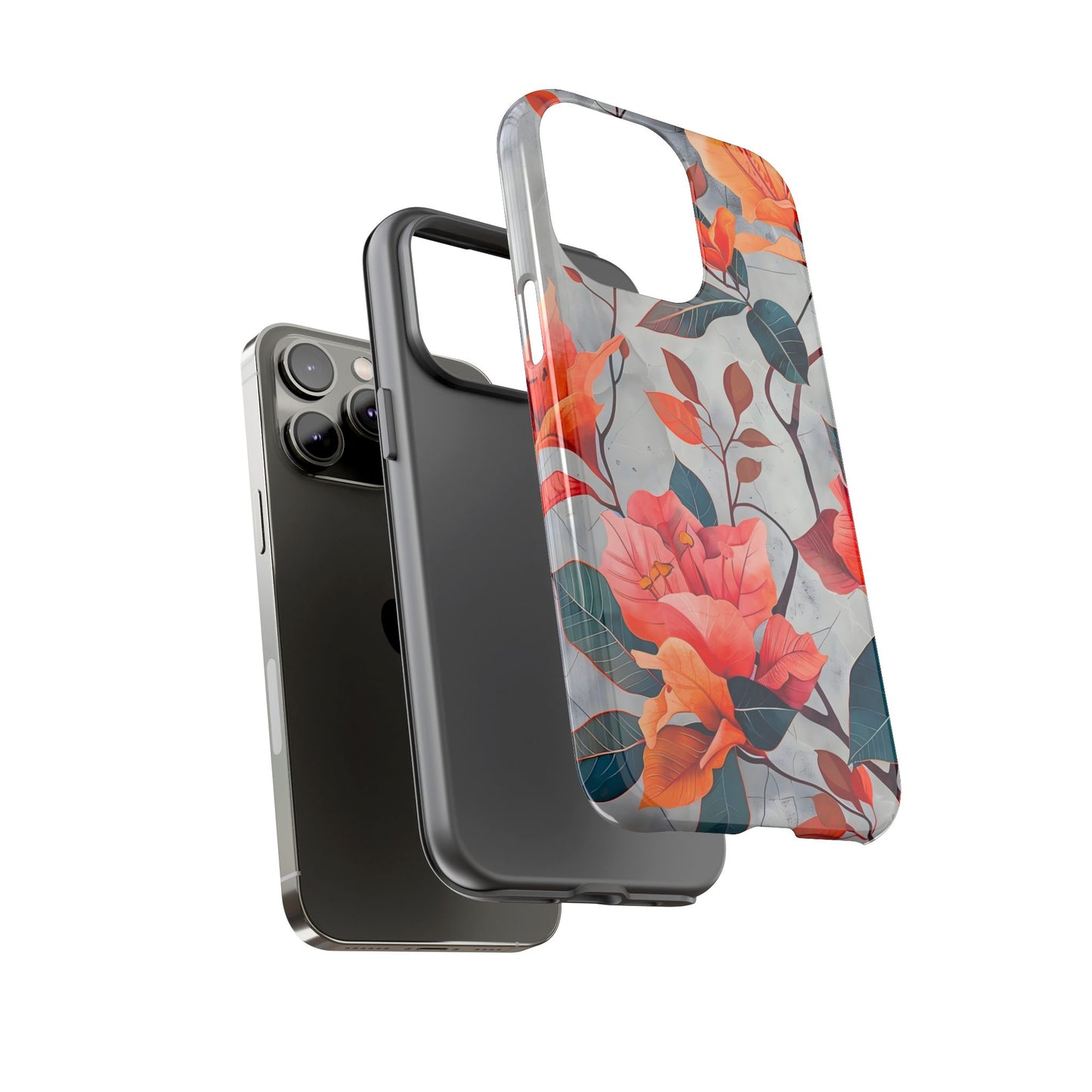 Floral Phone Case, Tough Cases, Flower Power, Gift for Her, Decorative Phone Cover, Trendy Accessories, Everyday Style
