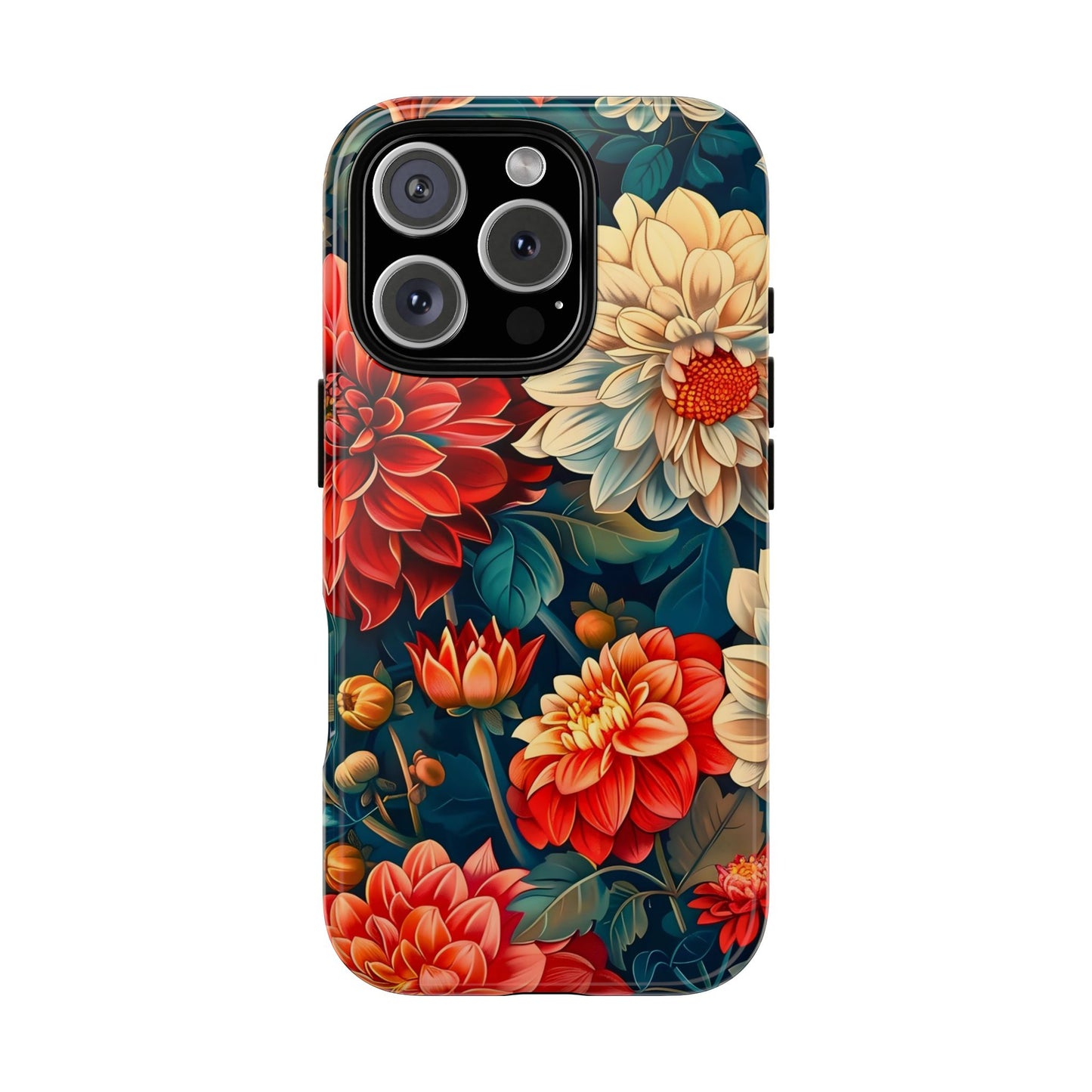 Floral Phone Case - Vibrant Tough Cases, Stylish Floral Cell Phone Cover, Gift for Her, Trendy Phone Accessory, Flower Design