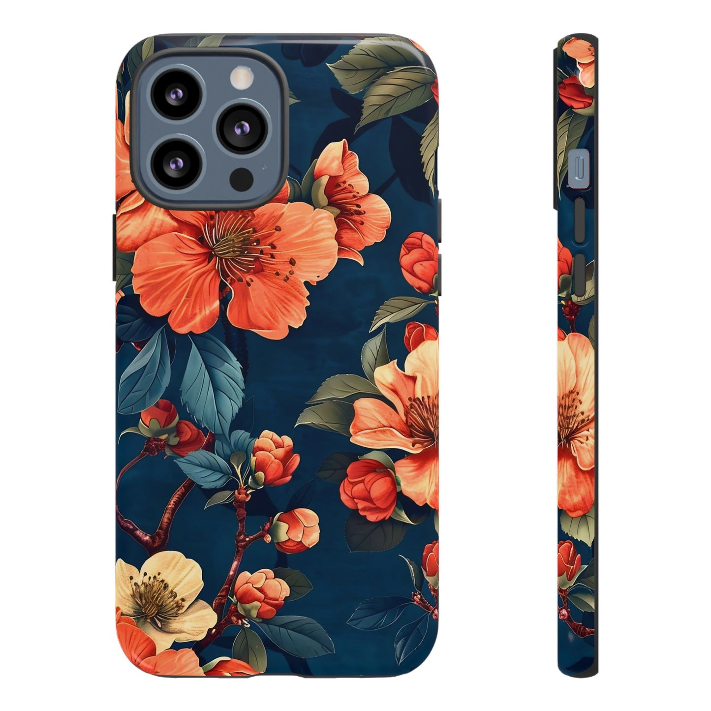 Floral iPhone Case, Tough Cases, Flower Phone Protector, Floral Design, Spring Gift, Phone Cover