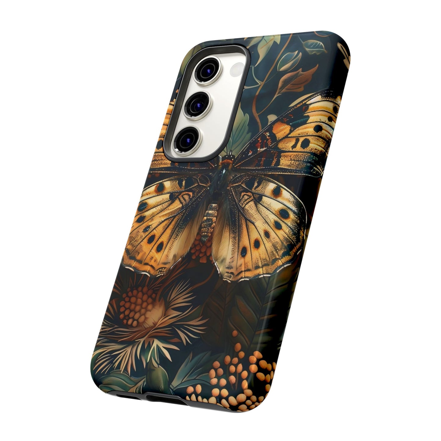 Butterfly Floral Phone Case, Tough Cases, Protective Cover, Unique Gift, Nature Lover, Art Print, Spring Decor