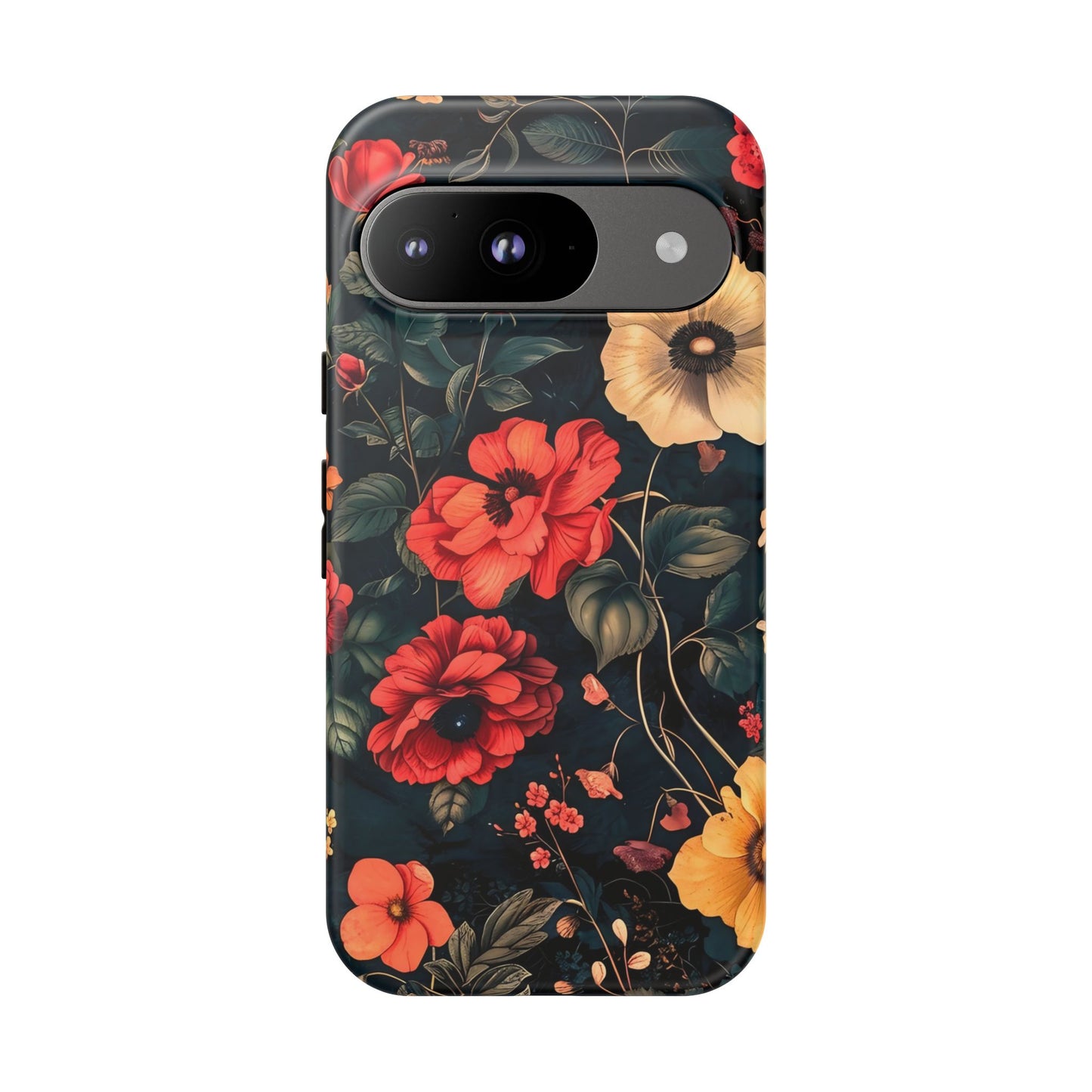 Floral Phone Case, Tough Cases, Flower Motif, Protective Cover, Gift for Her, Floral Design, Spring Accessory