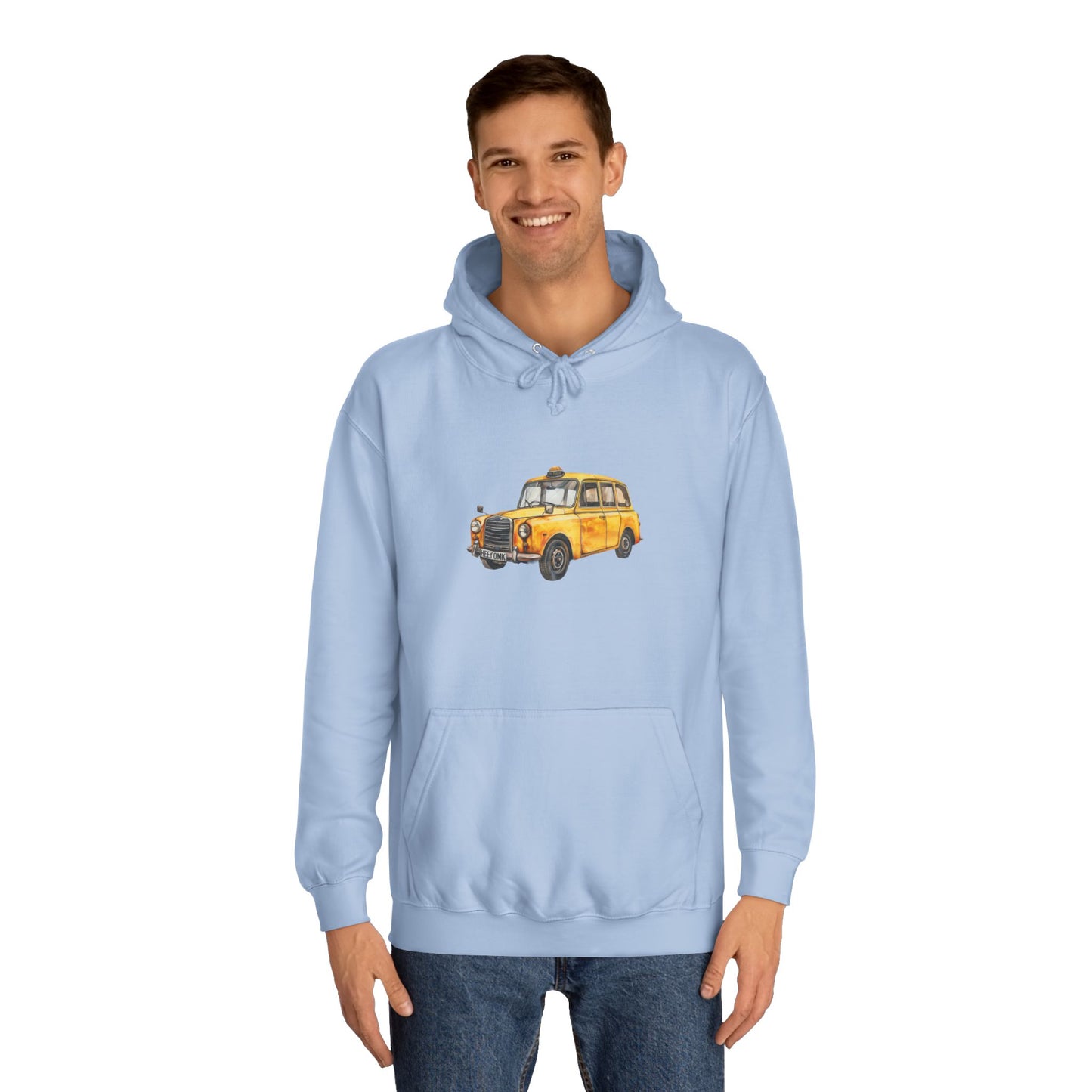 Unisex College Hoodie - Classic Elegance and Timeless Styled Vintage Car Unisex College Hoodie
