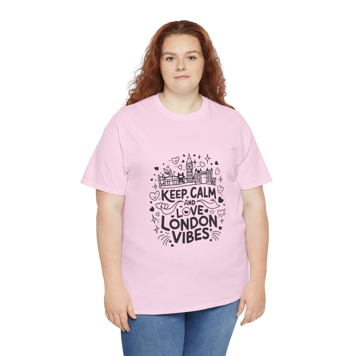 Unisex Heavy Cotton Tee - Keep Calm and love London Vibes