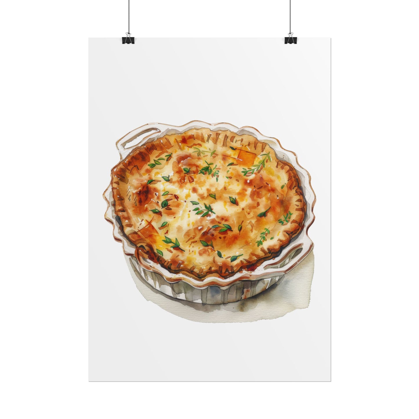 Delicious Quiche Rolled Posters for Kitchen Decor, Culinary Art, Foodie Wall Art, Gift for Chefs, Cooking Enthusiasts, Home Decor