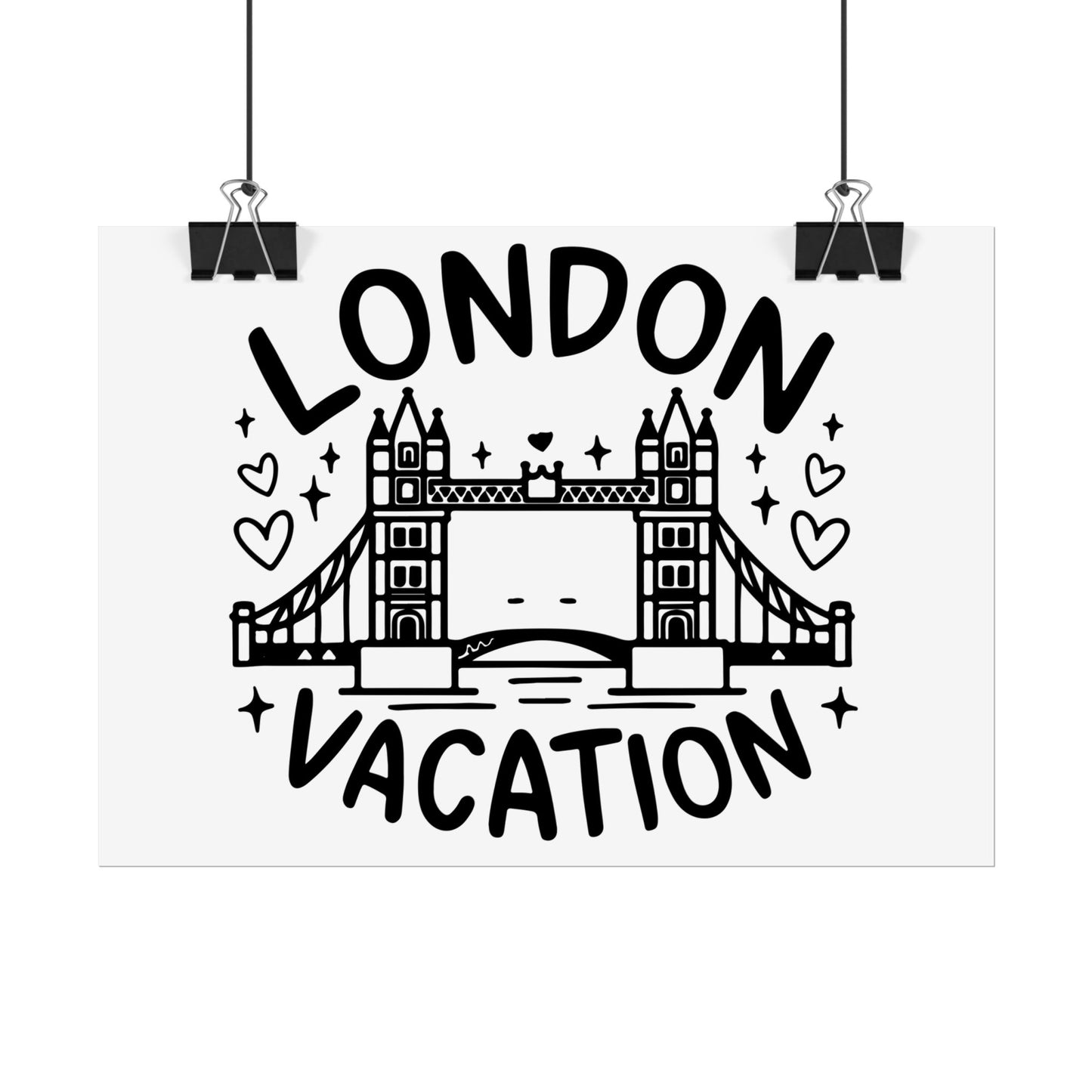 London Vacation Rolled Poster - Travel Decor for Home, Wall Art Print, Gift for Travelers, London Artwork, Holiday Gift Idea