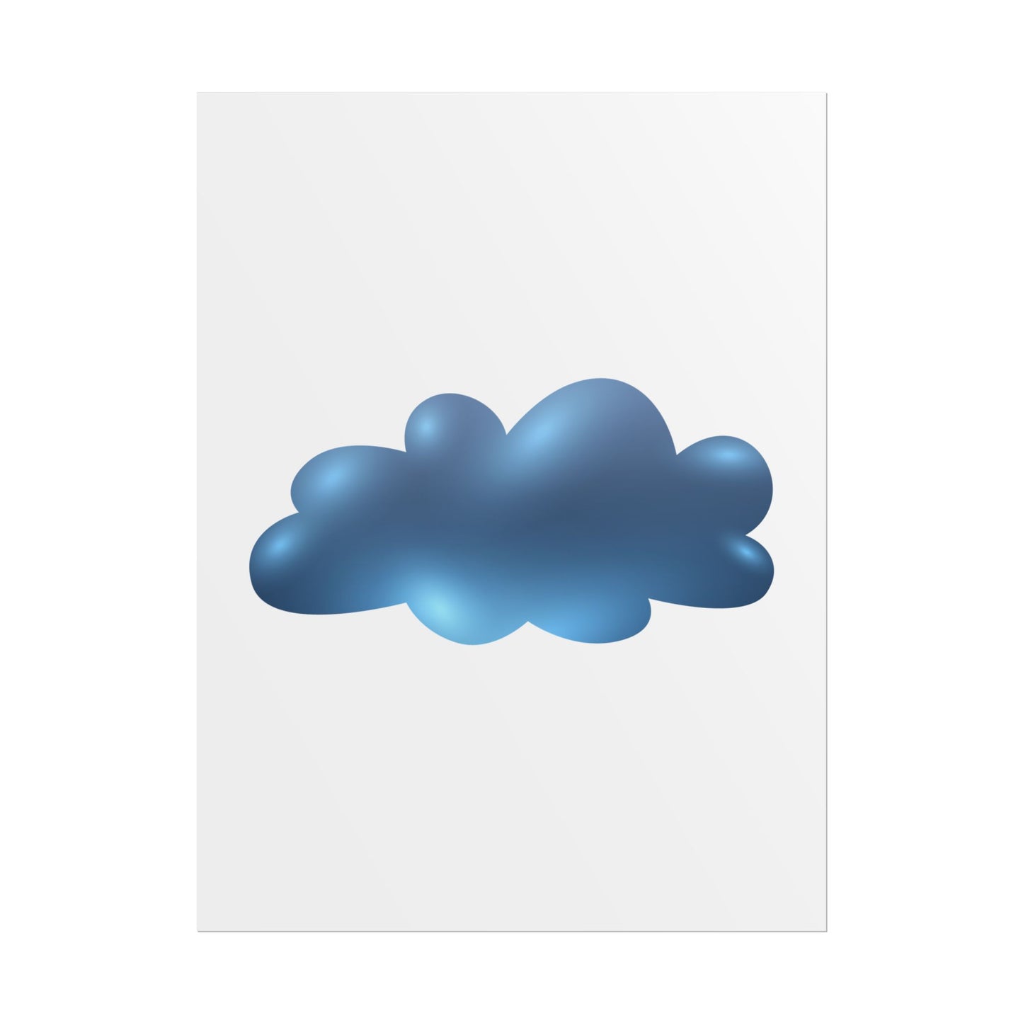 Blue Cloud Art Print, Minimalist Wall Decor, Kids Room Wall Art, Nursery Poster, Aesthetic Home Decor, Modern Art Print