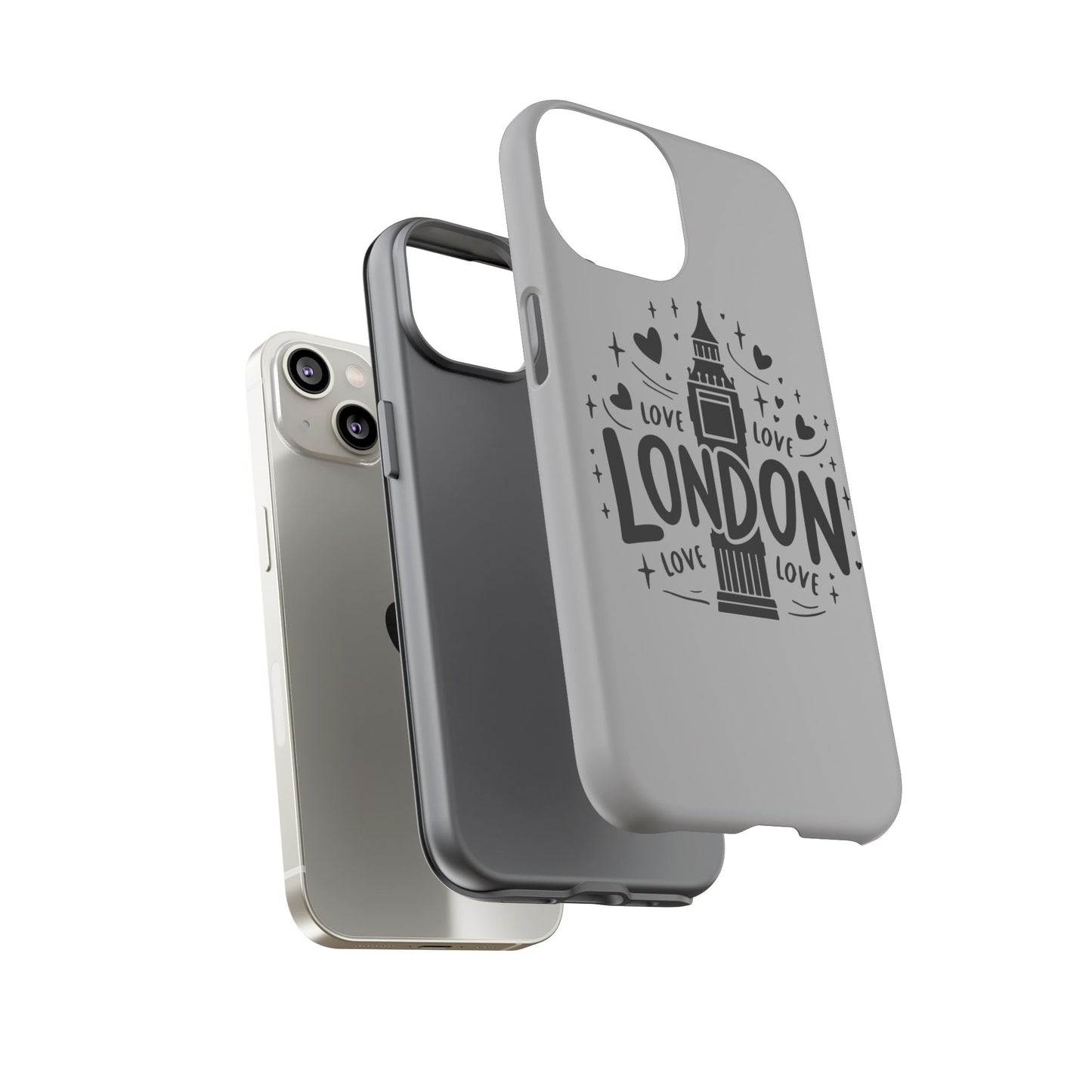 London Love Phone Case, Tough Cases, Stylish Phone Accessories, Unique Gift for Travelers, London Souvenir, Love Design