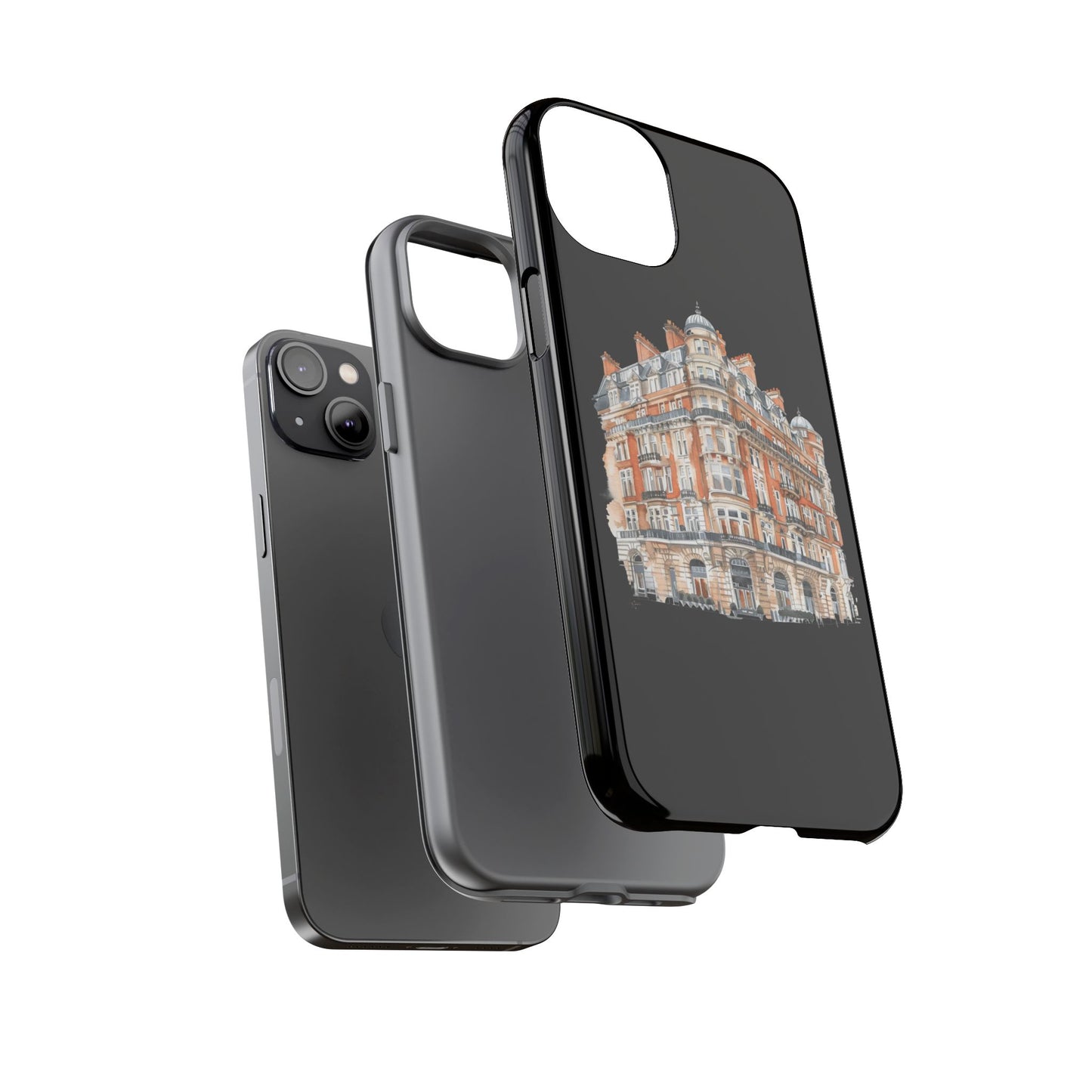 Cityscape Phone Case, Tough Phone Cover, Urban Art Case, Vintage Architecture Design, Gift for Travelers, Stylish Phone Accessory