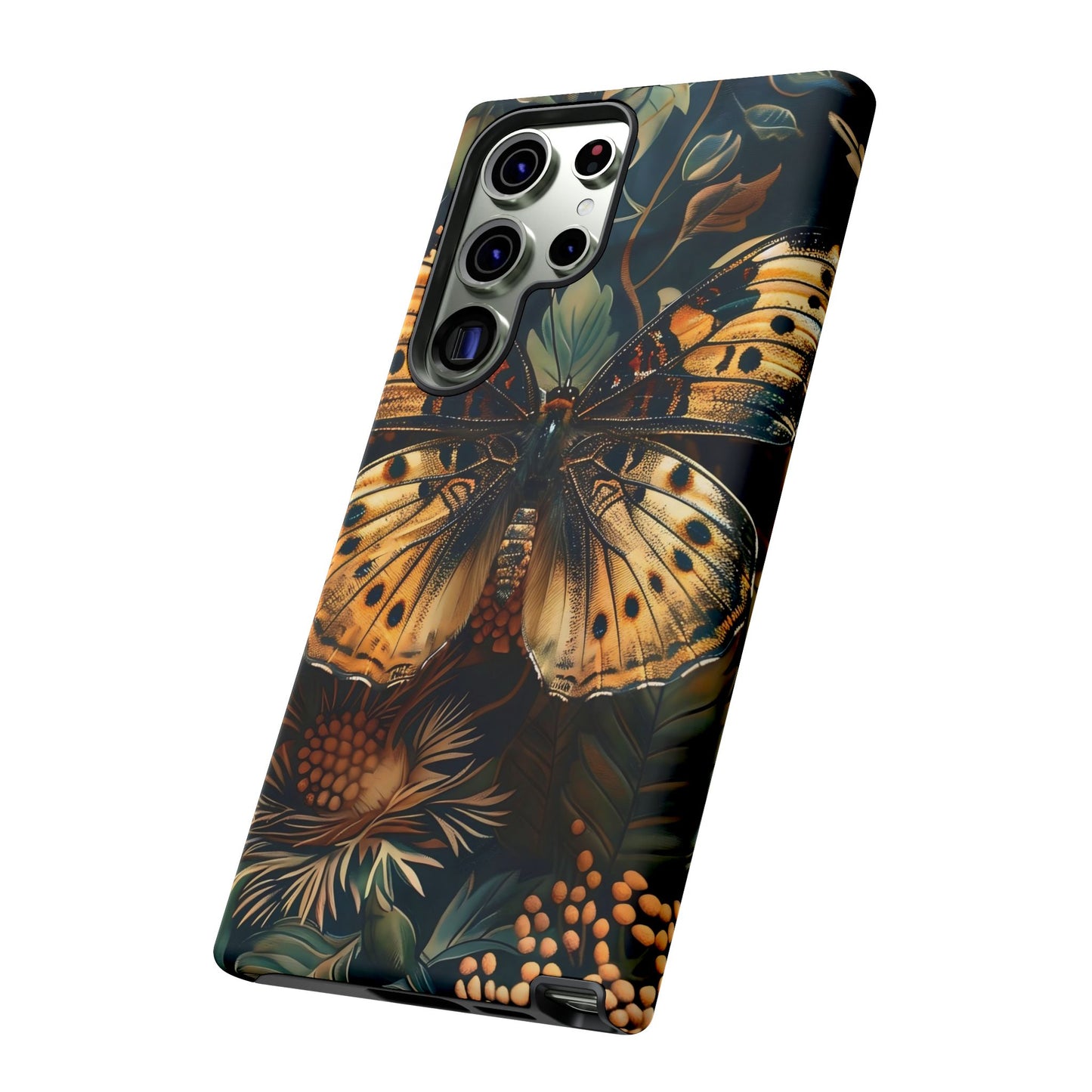 Butterfly Floral Phone Case, Tough Cases, Protective Cover, Unique Gift, Nature Lover, Art Print, Spring Decor