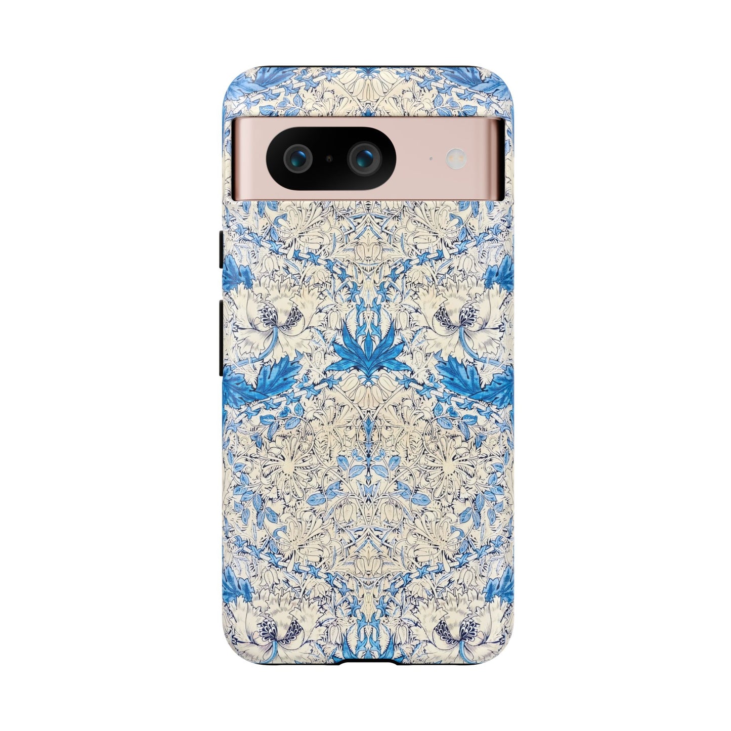 Elegant Floral Phone Case, Tough iPhone Cover, Stylish Mobile Protector, Blue Patterned Case, Unique Gift for Her